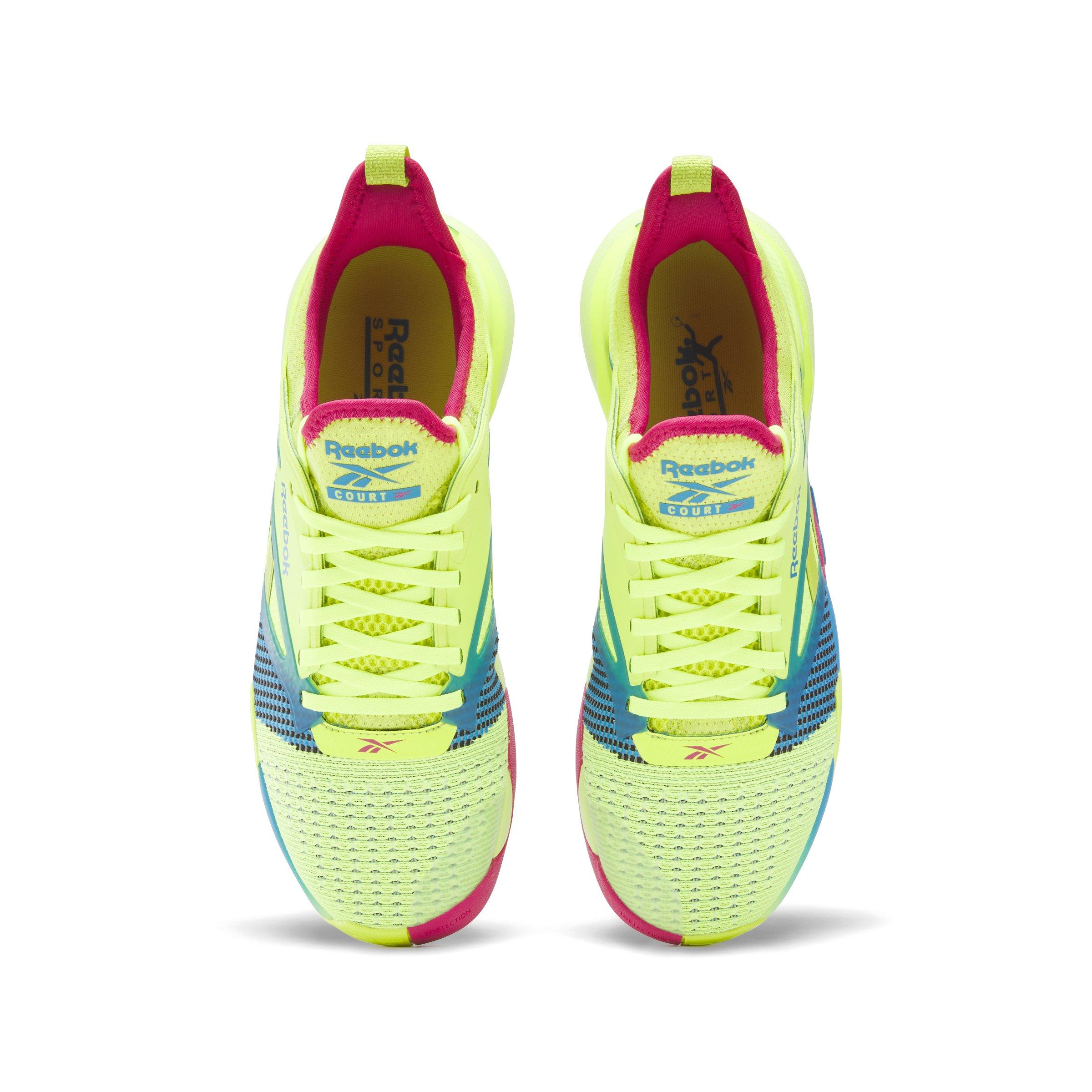Reebok Nano Court "Digital Lime/Aqua/Bold Pink" Women's Shoe - LIME/AQUA/PINK Thumbnail View 4