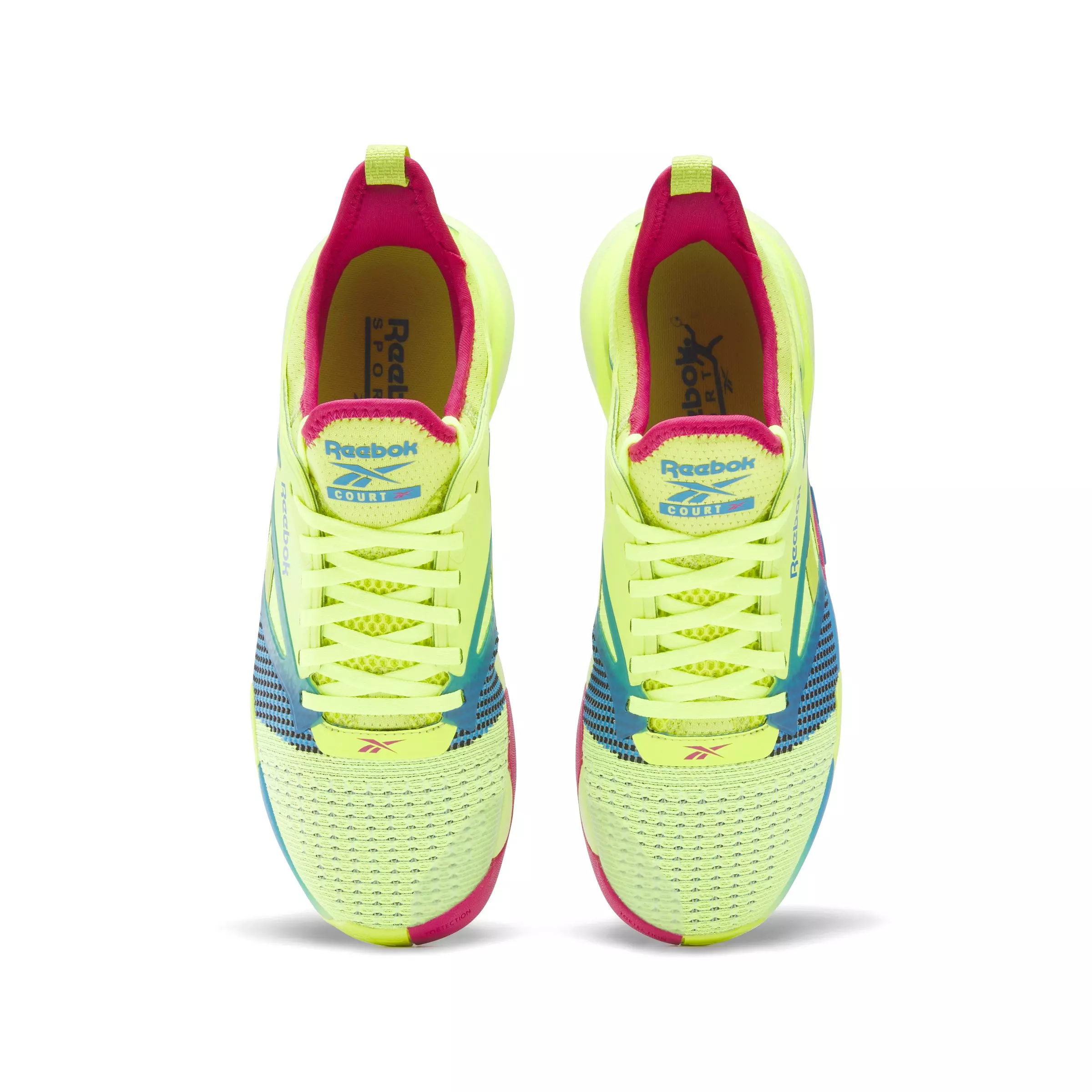 Reebok Nano Court "Digital Lime/Aqua/Bold Pink" Women's Shoe - LIME/AQUA/PINK