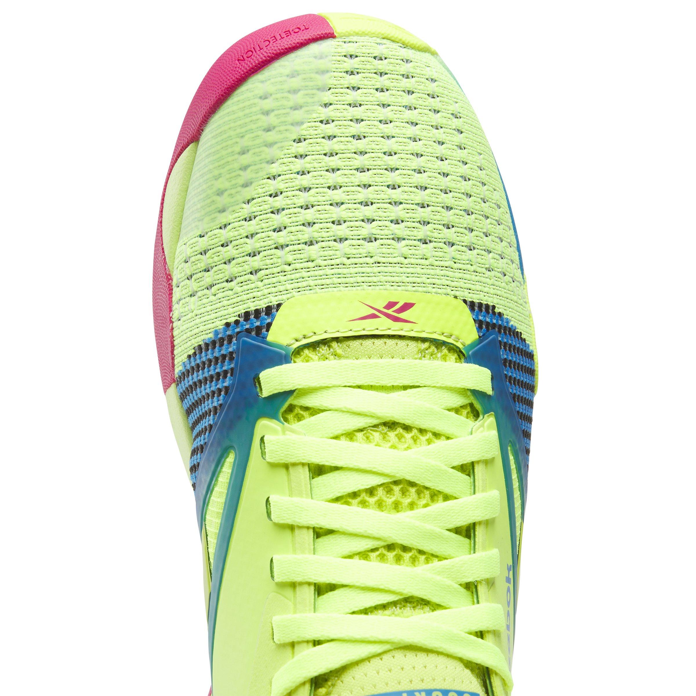 Reebok Nano Court "Digital Lime/Aqua/Bold Pink" Women's Shoe - LIME/AQUA/PINK Thumbnail View 6