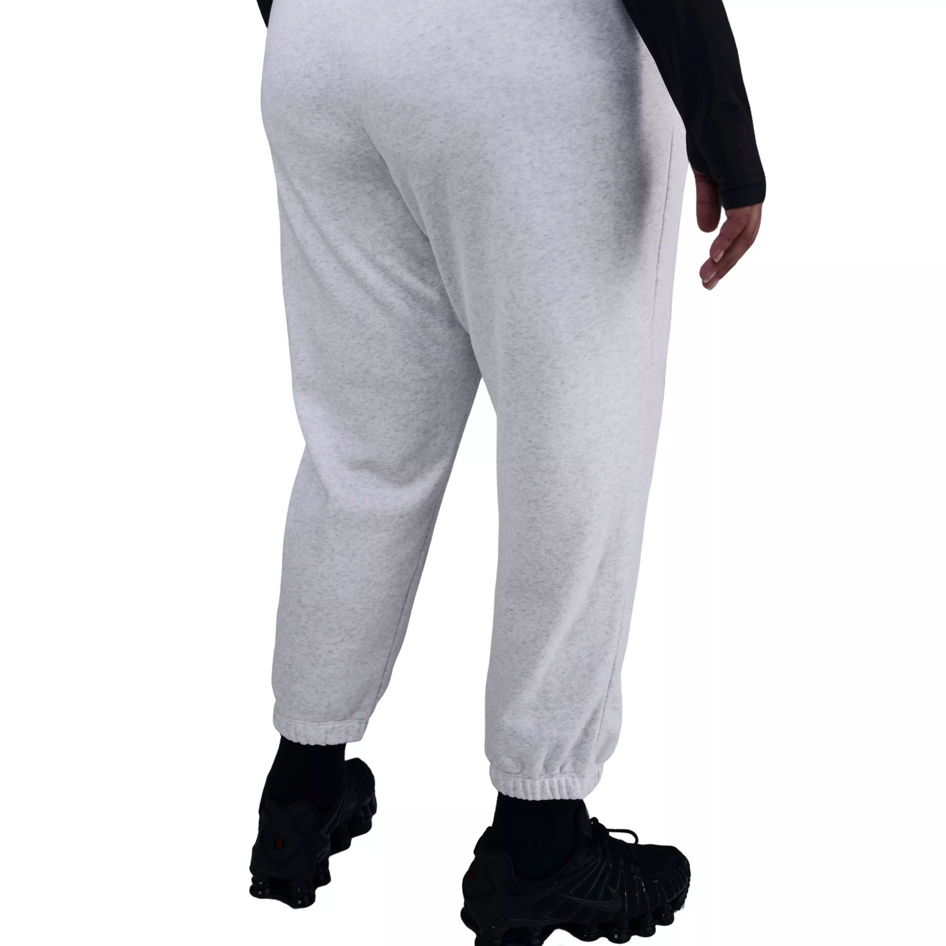 Nike Women's Sportswear Club Mid-Rise Fleece Oversized Sweatpants - Birch Heather - BIRCH HEATHER