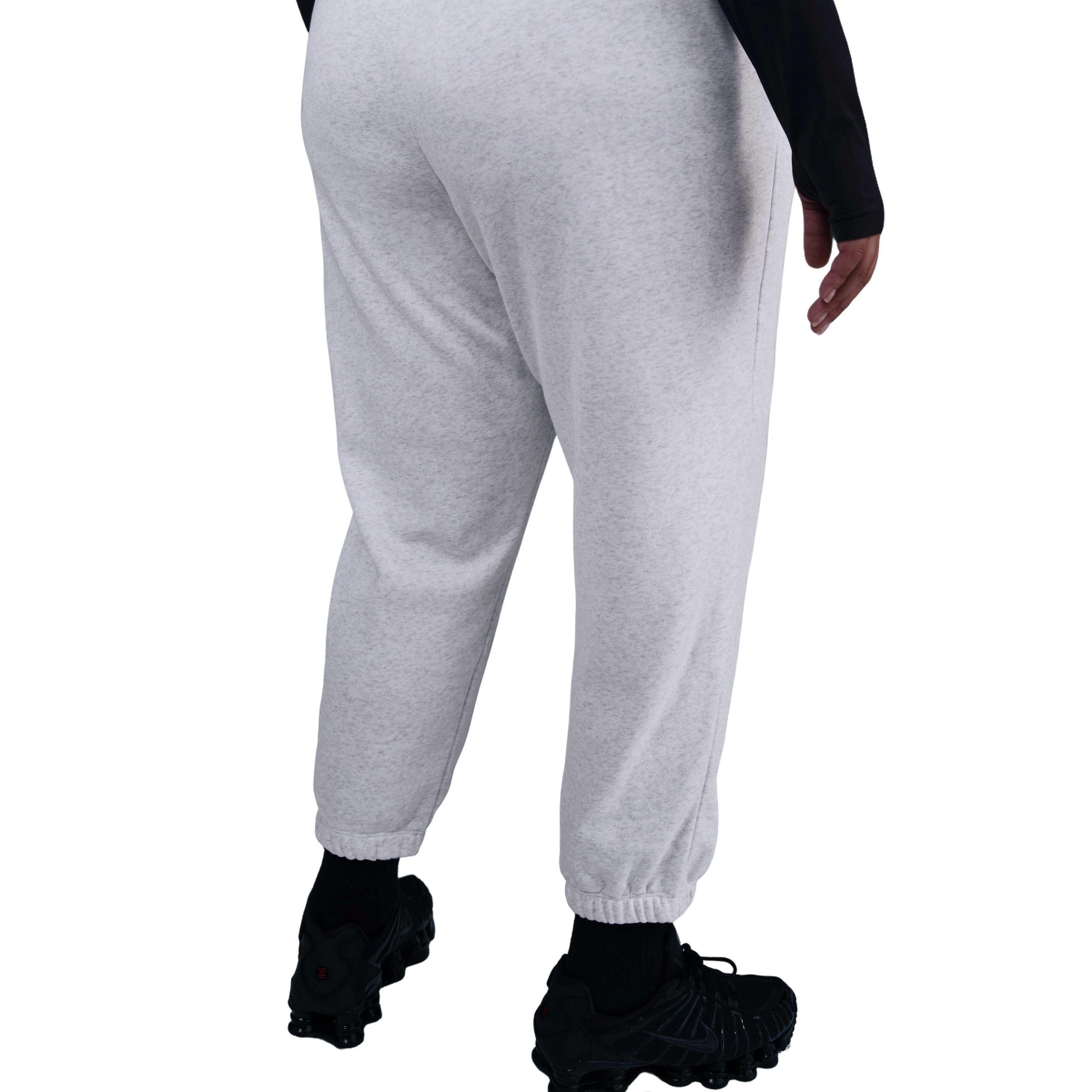 Nike Women's Sportswear Club Mid-Rise Fleece Oversized Sweatpants -Birch Heather - BIRCH HEATHER Thumbnail View 2