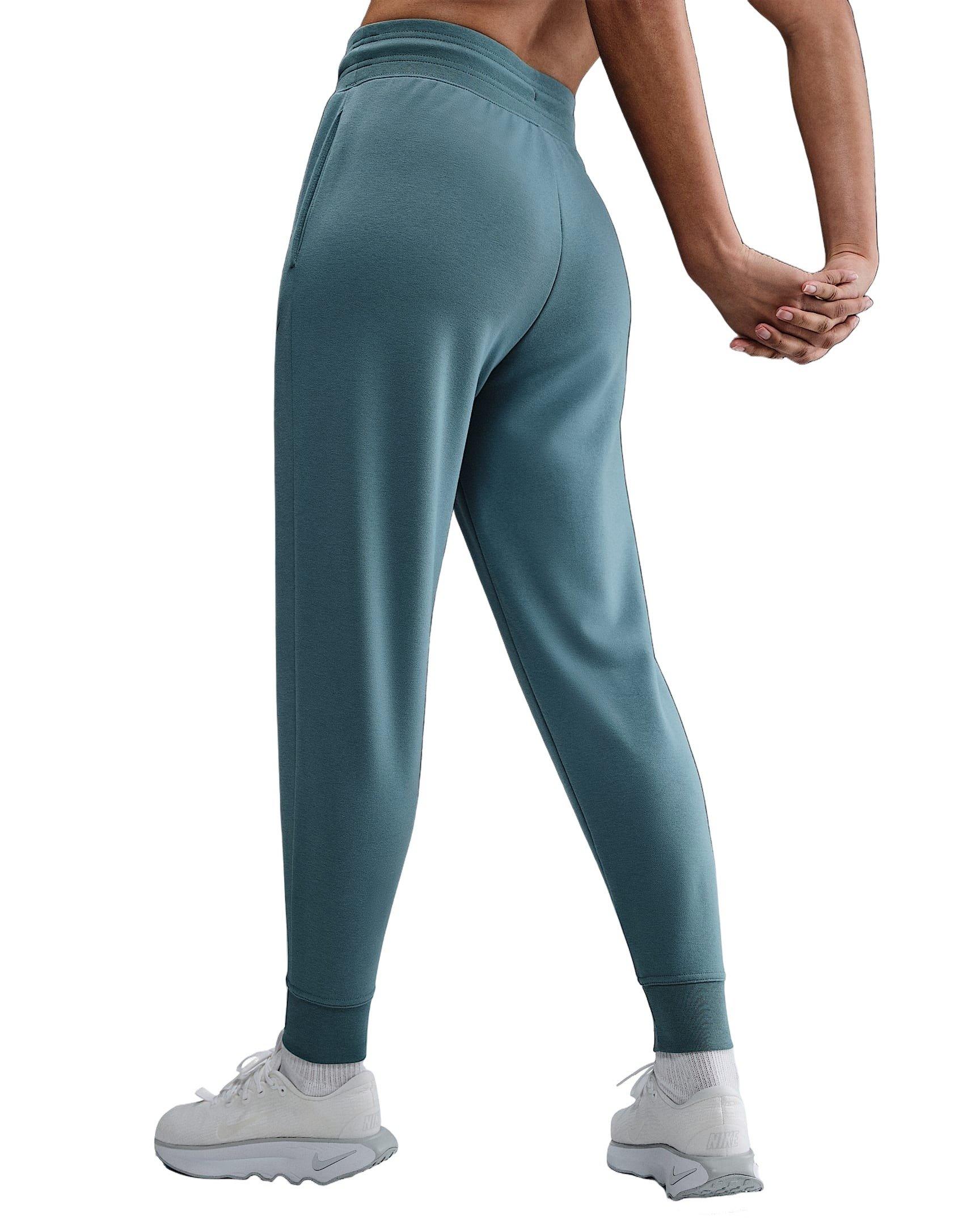 Nike Women's One Dri-FIT High-Waisted 7/8 French Terry Jogger Pants -Blue - BLUE Thumbnail View 2