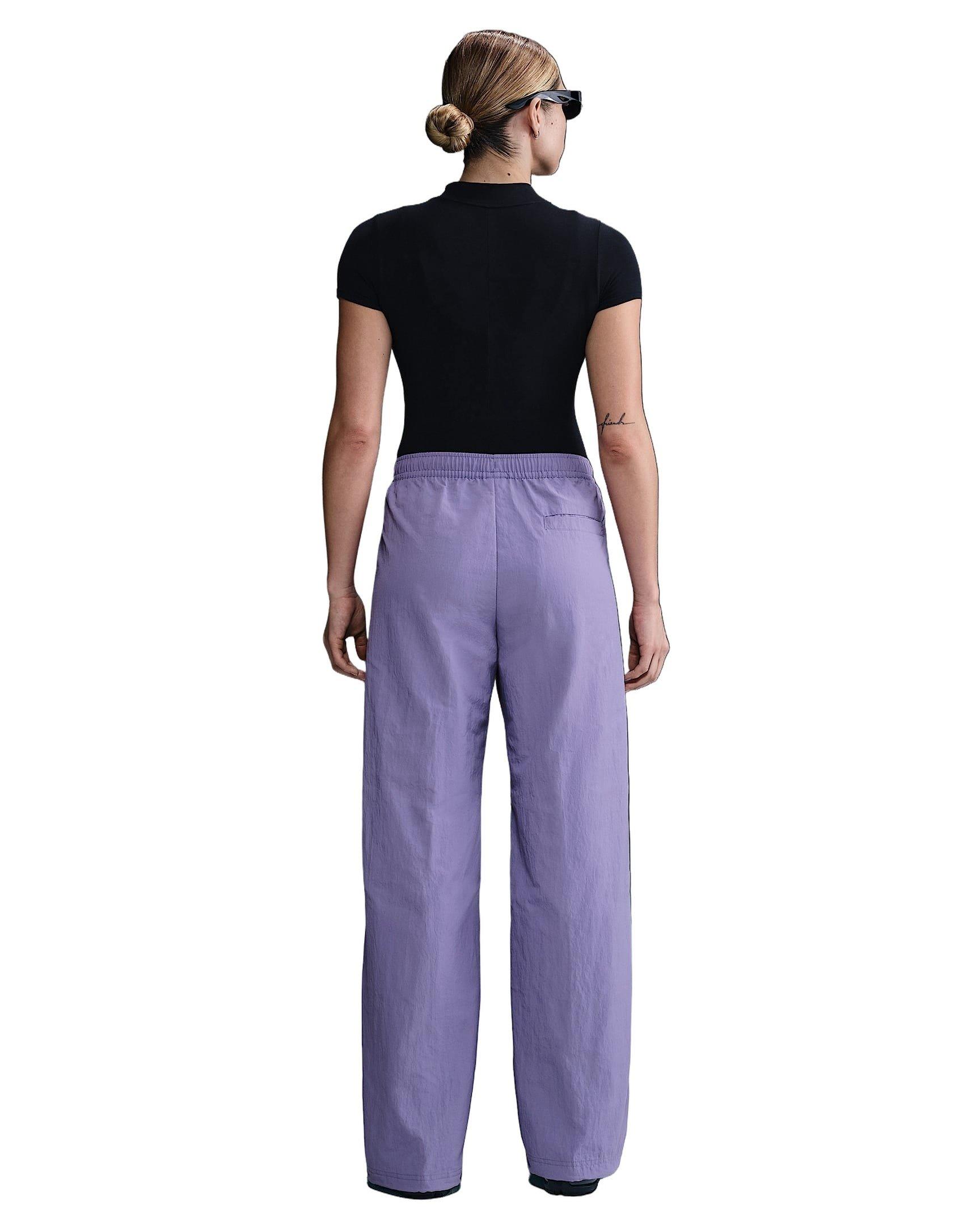 Nike Women's Sportswear Trend Woven Mid-Rise Open-Hem Pants - Purple - PURPLE Thumbnail View 2