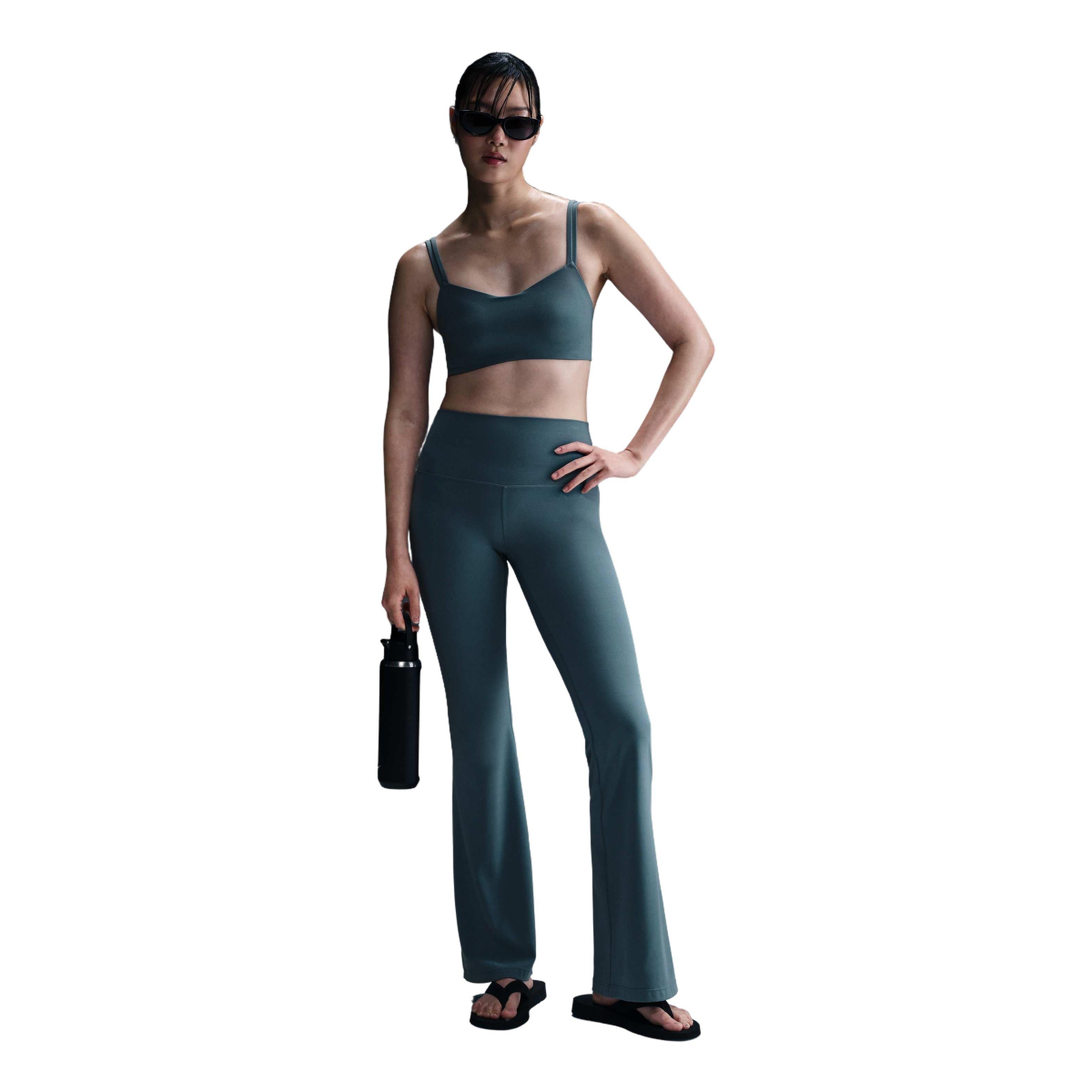 Nike Women's Dri-FIT Zenvy High-Waisted Flared Leggings -Blue - BLUE Thumbnail View 1