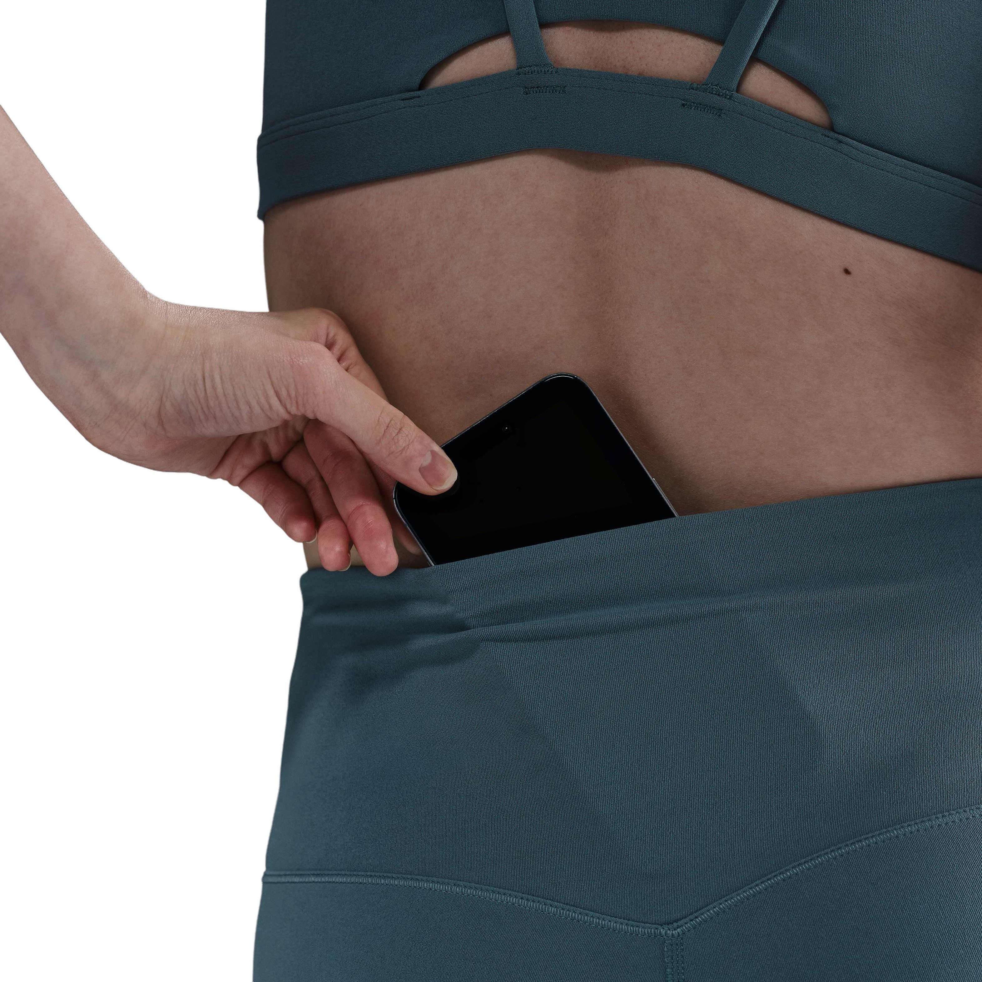 Nike Women's Dri-FIT Zenvy High-Waisted Flared Leggings -Blue - BLUE Thumbnail View 6