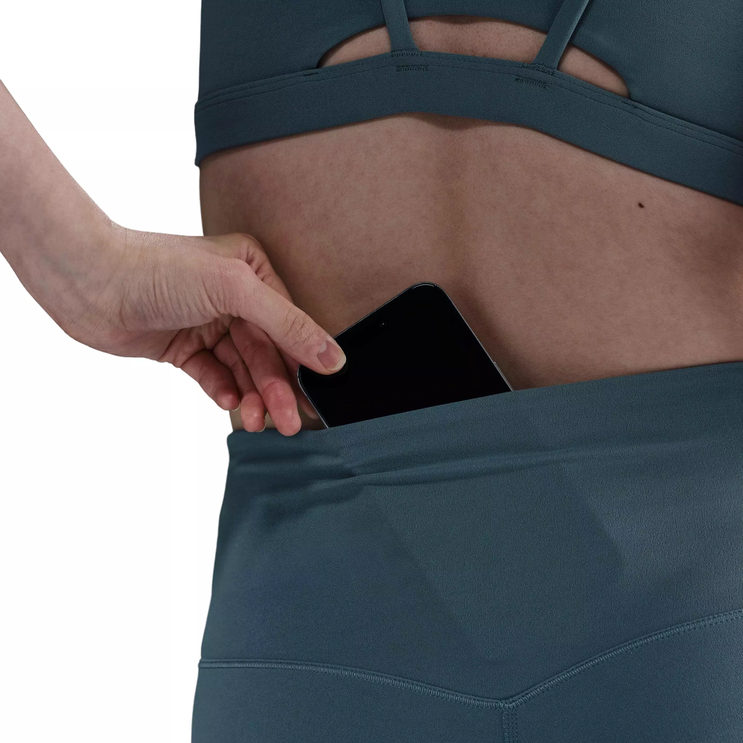 Nike Women's Dri-FIT Zenvy High-Waisted Flared Leggings -Blue - BLUE