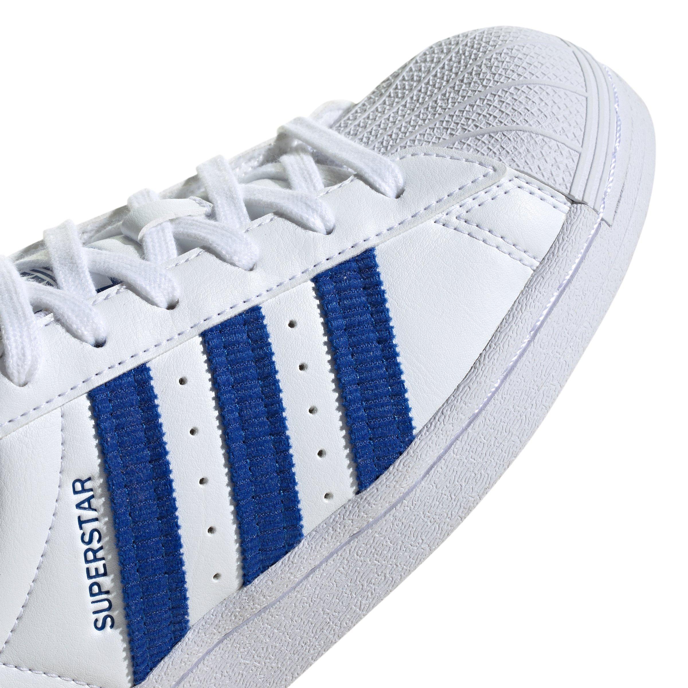 Adidas shell toe hot sale blue and white