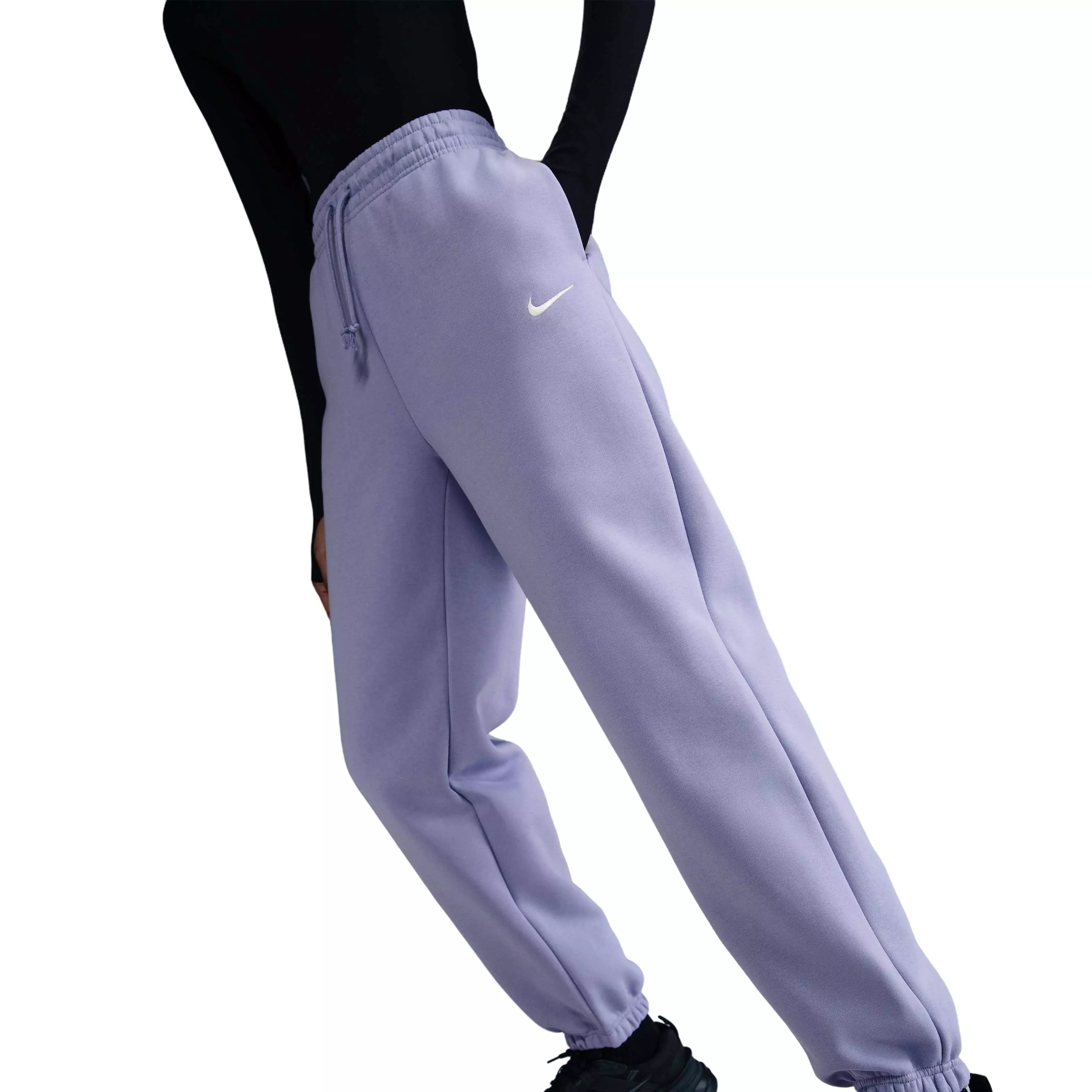Nike Women's Sportswear Phoenix Fleece HR Oversized 2 Sweatpants - Purple - PURPLE