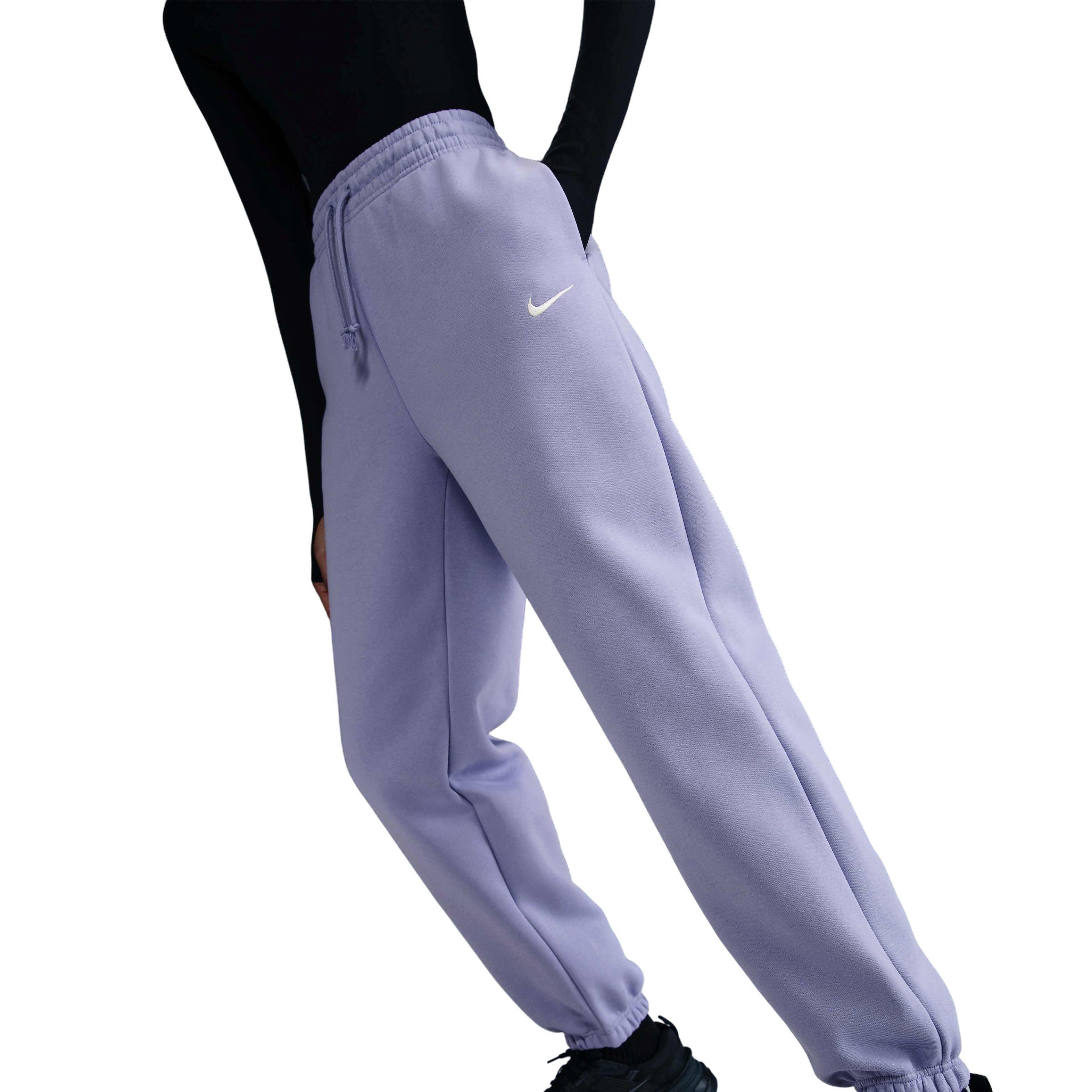Nike Women's Sportswear Phoenix Fleece HR Oversized 2 Sweatpants -Purple - PURPLE Thumbnail View 3