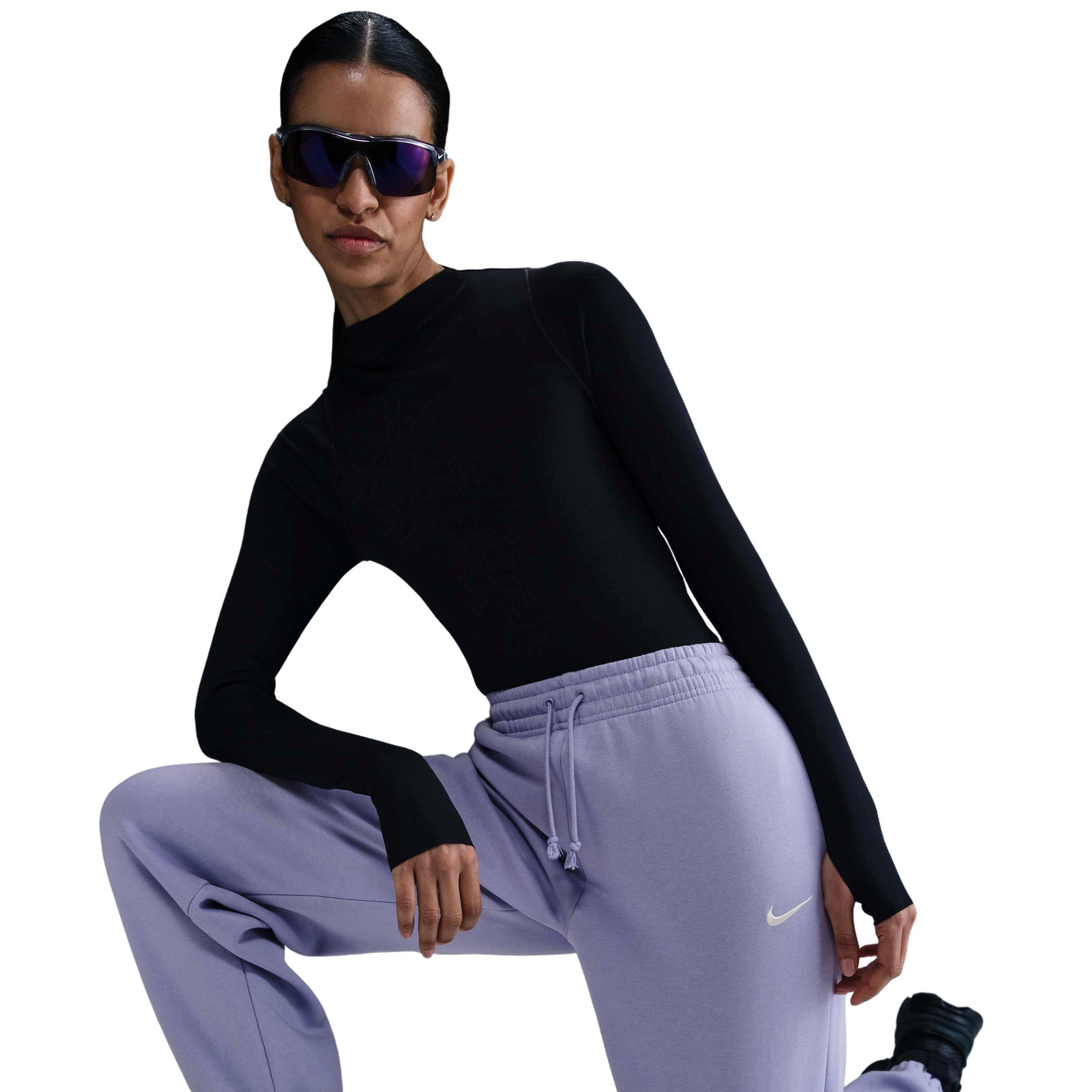 Nike Women's Sportswear Phoenix Fleece HR Oversized 2 Sweatpants - Purple - PURPLE Thumbnail View 5