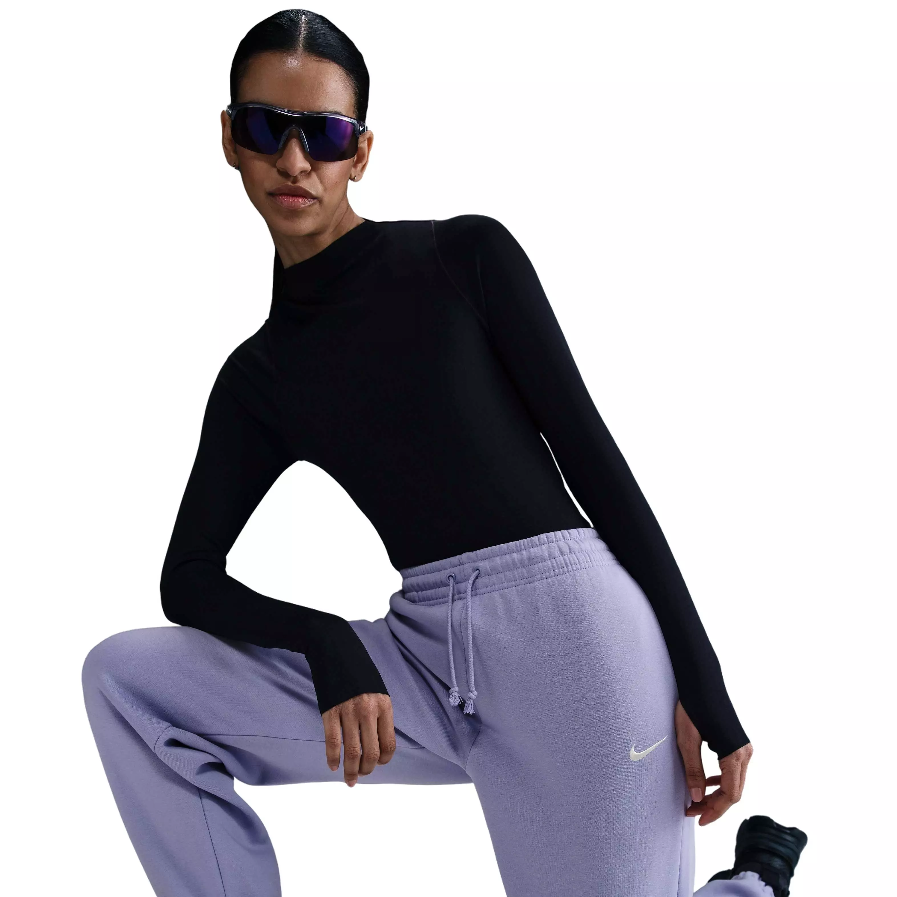 Nike Women's Sportswear Phoenix Fleece HR Oversized 2 Sweatpants -Purple - PURPLE