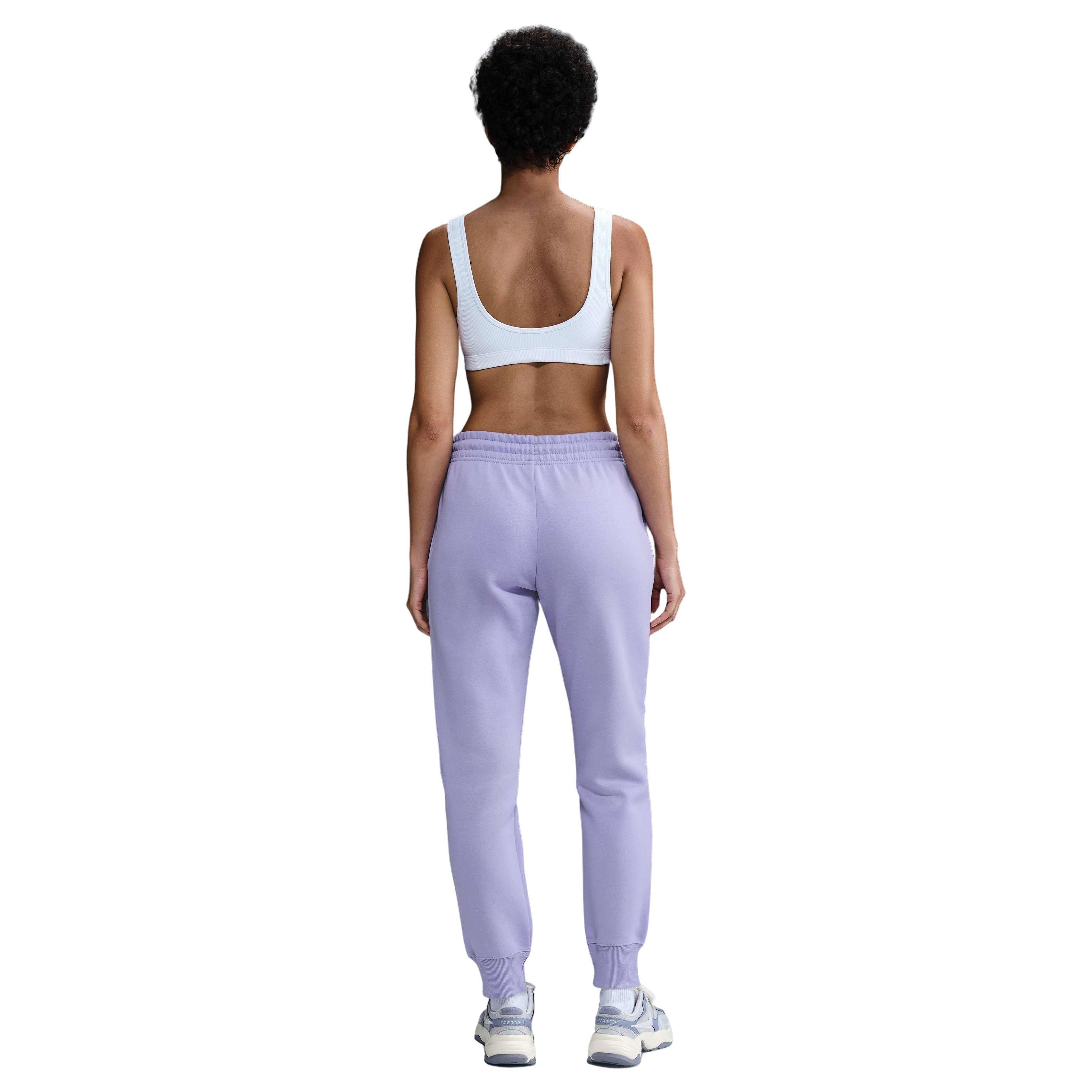 Nike Women's Sportswear Phoenix Fleece Mid-Rise Standard Sweatpants -Purple - PURPLE Thumbnail View 2