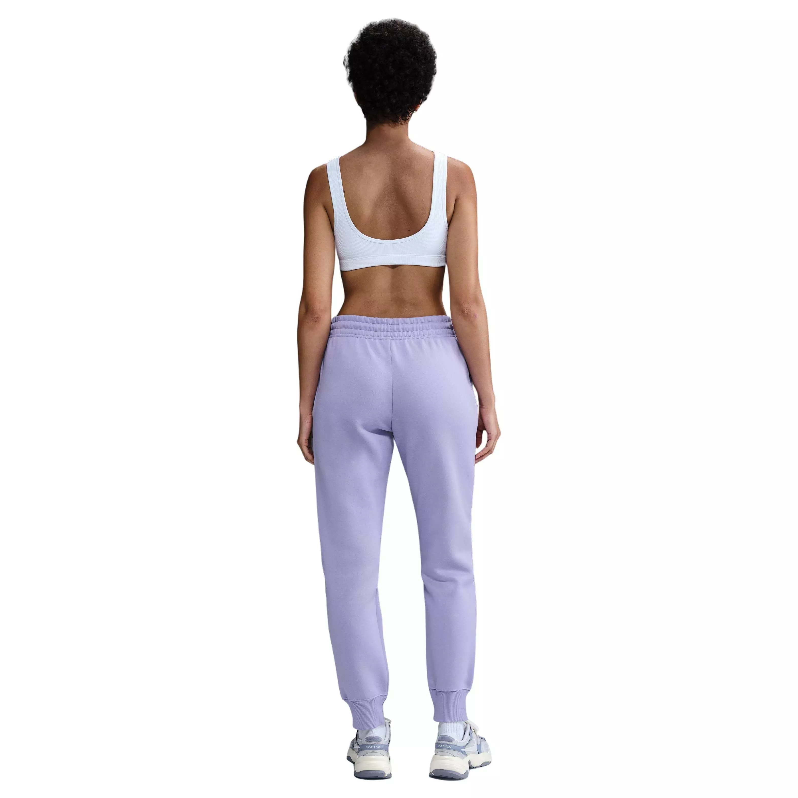 Nike Women's Sportswear Phoenix Fleece Mid-Rise Standard Sweatpants -Purple - PURPLE