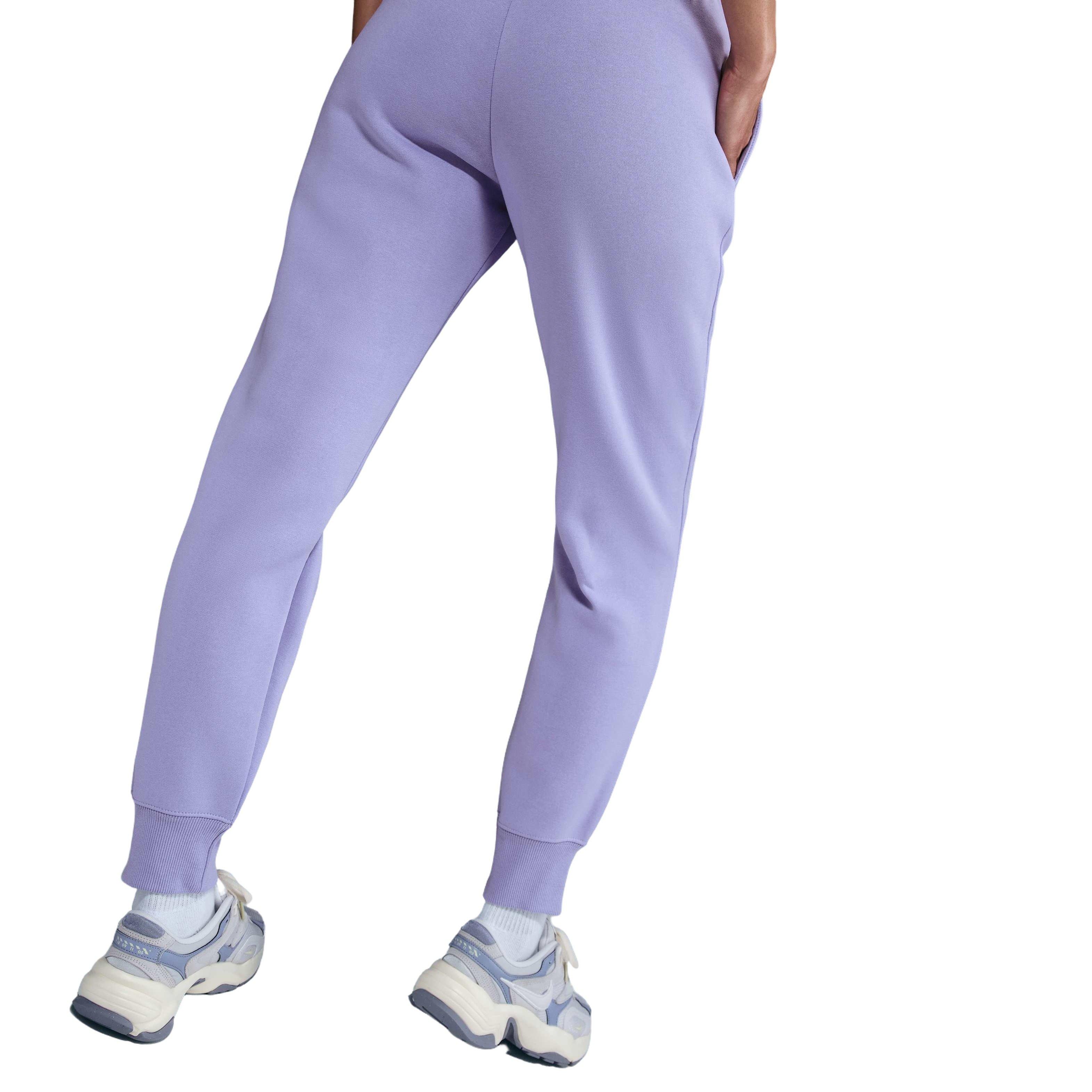 Nike Women's Sportswear Phoenix Fleece Mid-Rise Standard Sweatpants -Purple - PURPLE Thumbnail View 4