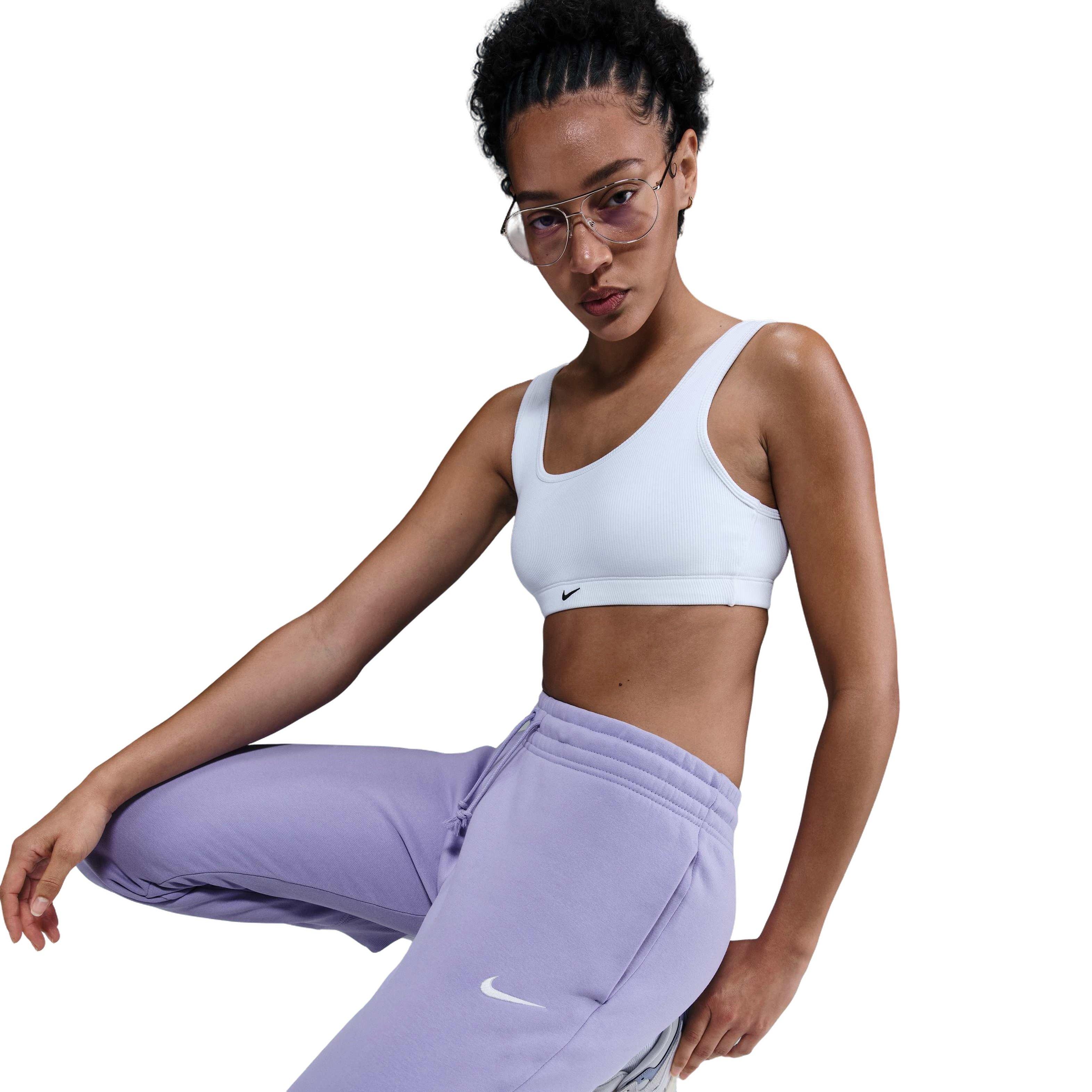 Nike Women's Sportswear Phoenix Fleece Mid-Rise Standard Sweatpants -Purple - PURPLE Thumbnail View 5