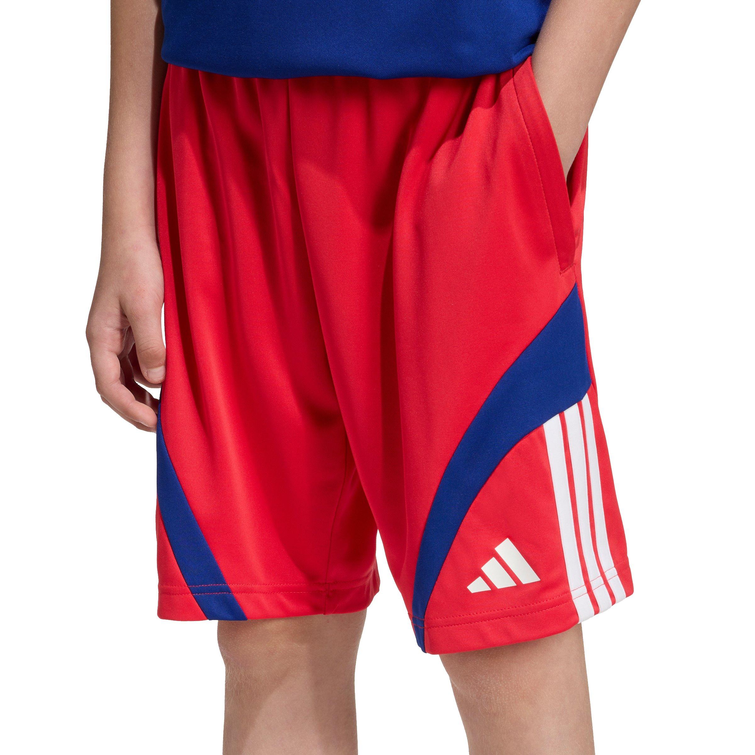adidas Big Kids' House of Tiro Shorts - Red/Blue - RED/BLUE Thumbnail View 3