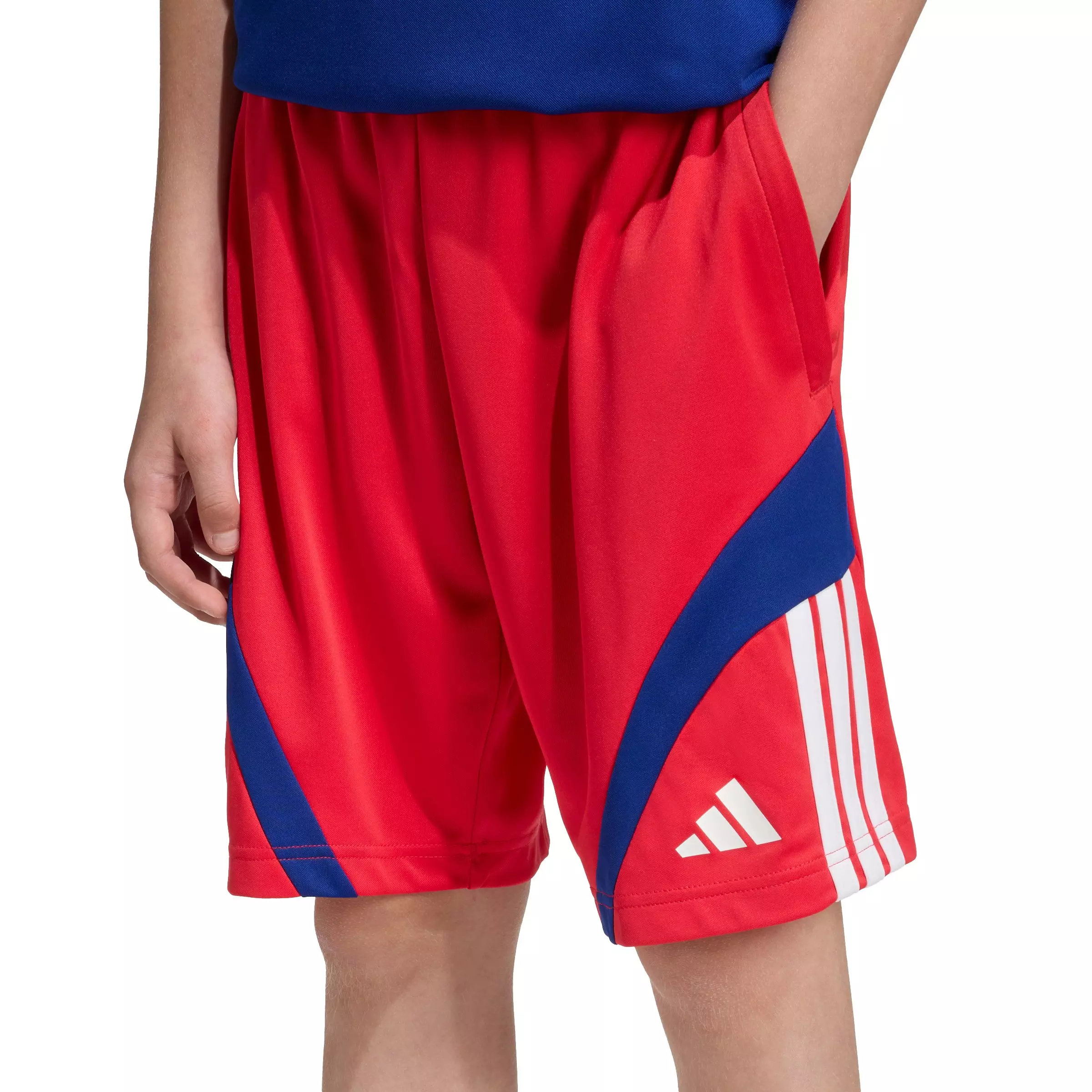 adidas Big Kids' House of Tiro Shorts - Red/Blue - RED/BLUE