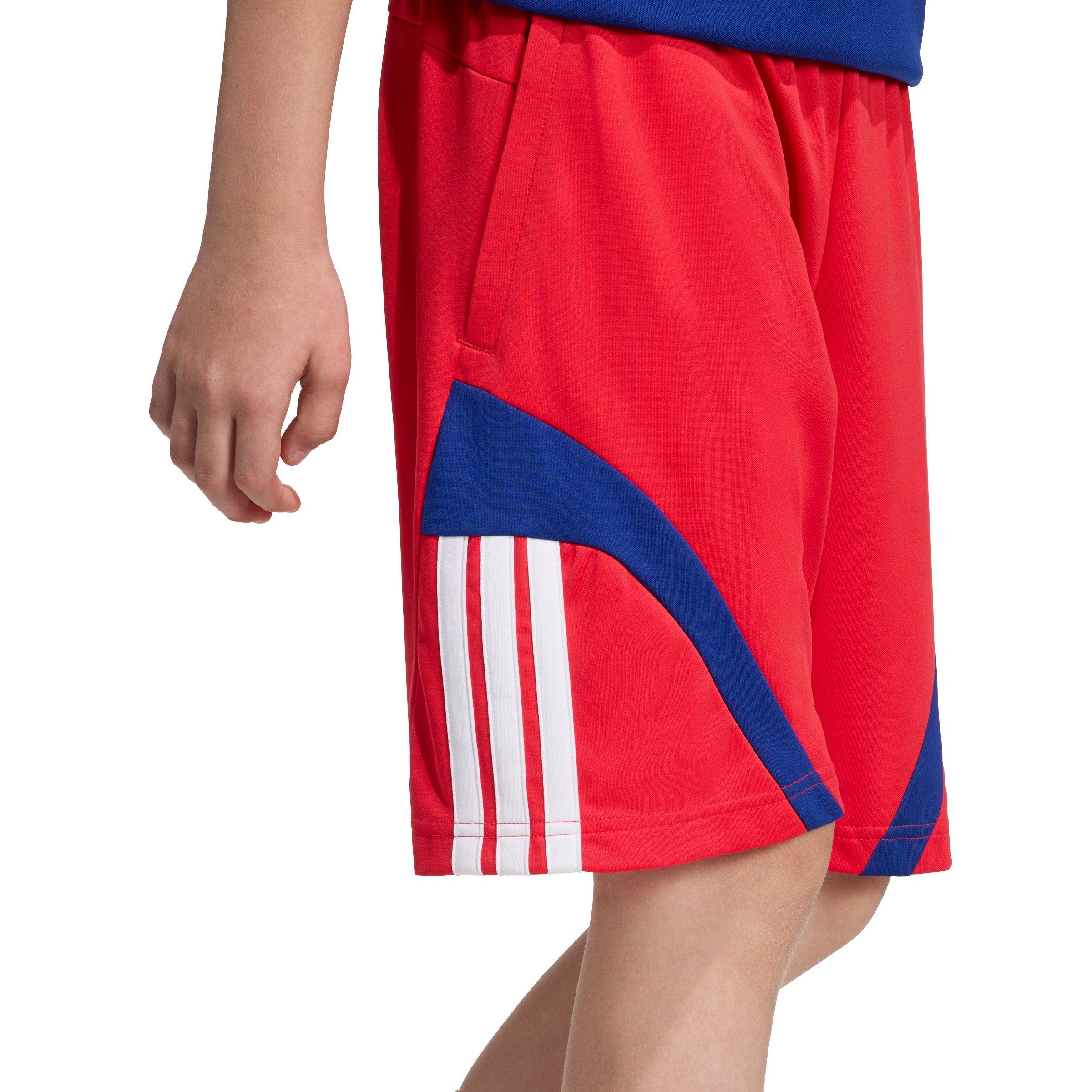 adidas Big Kids' House of Tiro Shorts - Red/Blue - RED/BLUE Thumbnail View 4