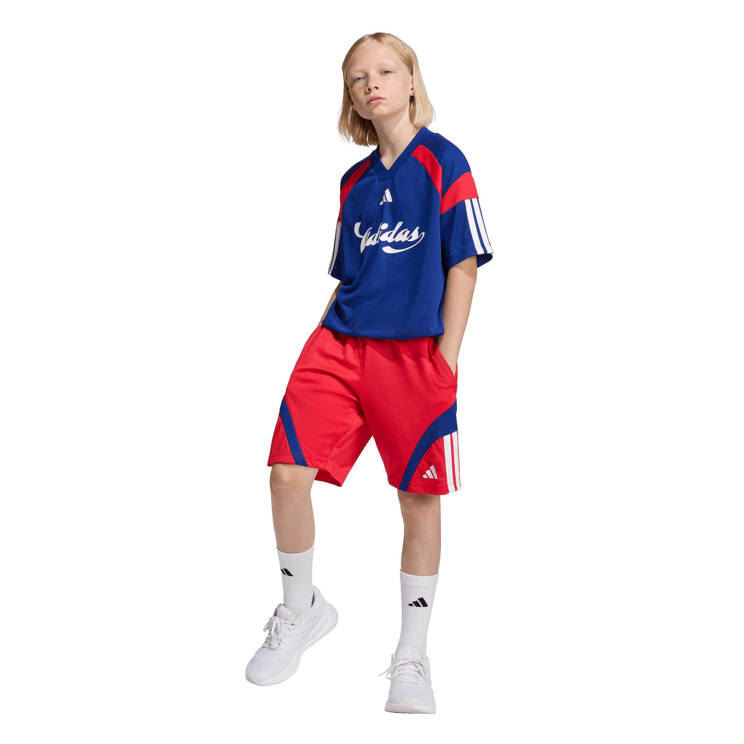 adidas Big Kids' House of Tiro Shorts - Red/Blue - RED/BLUE Thumbnail View 5