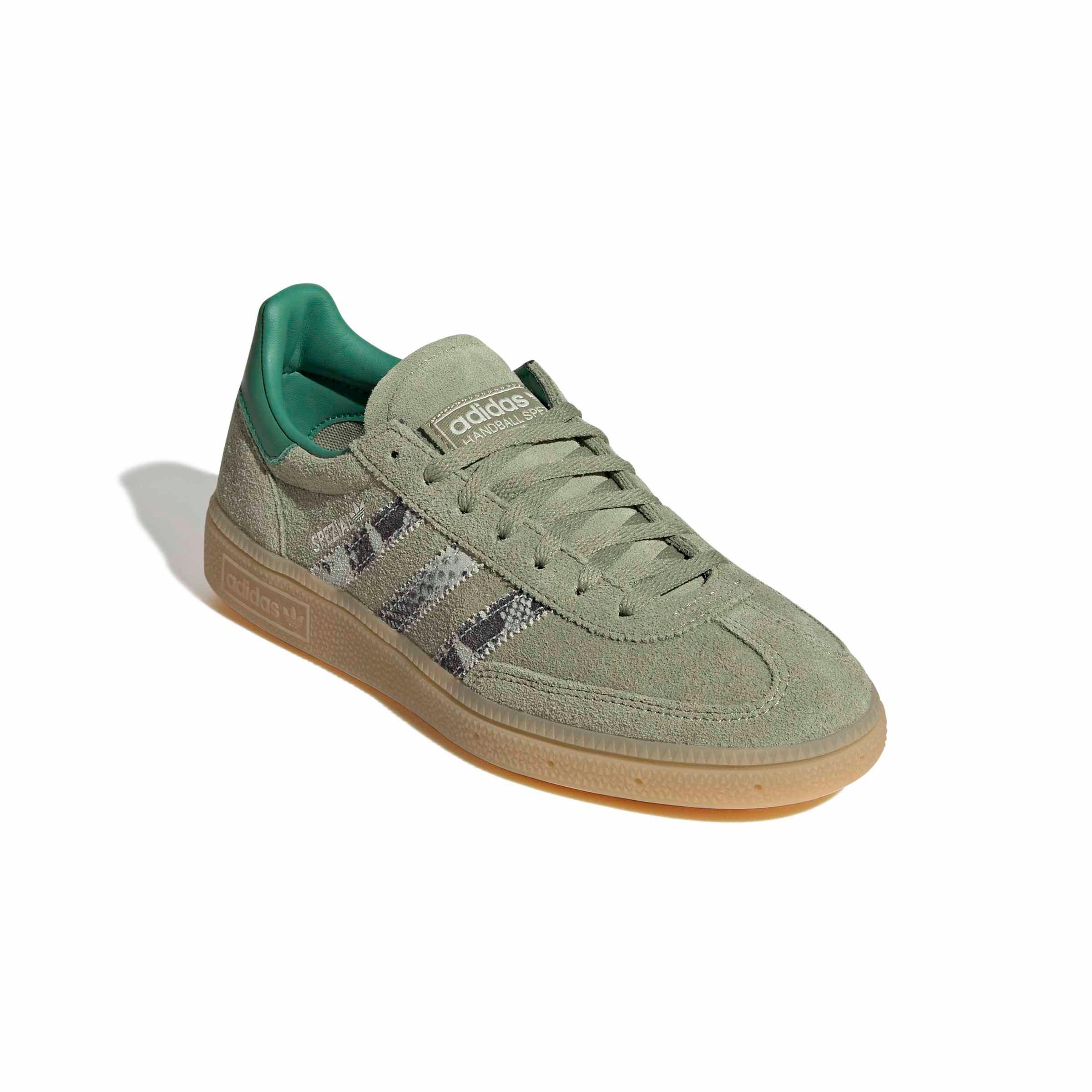 adidas Originals Handball Spezial "Tent Green/Linen Green/Blanch Green" Women's Shoe - GREEN/GREEN/GREEN