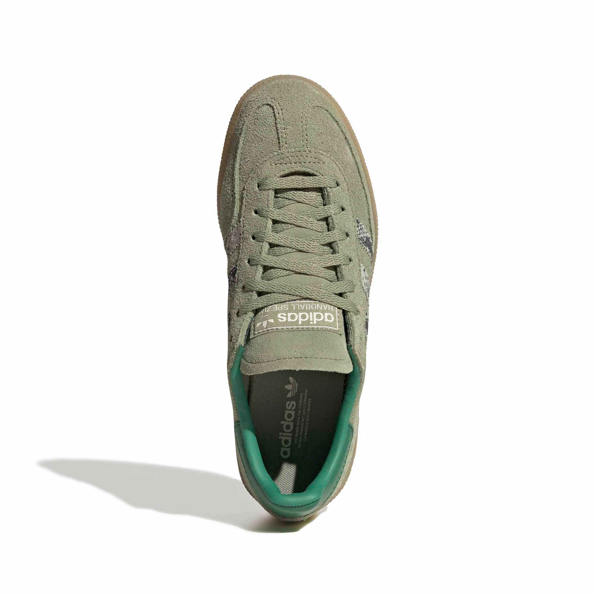 adidas Originals Handball Spezial "Tent Green/Linen Green/Blanch Green" Women's Shoe - GREEN/GREEN/GREEN