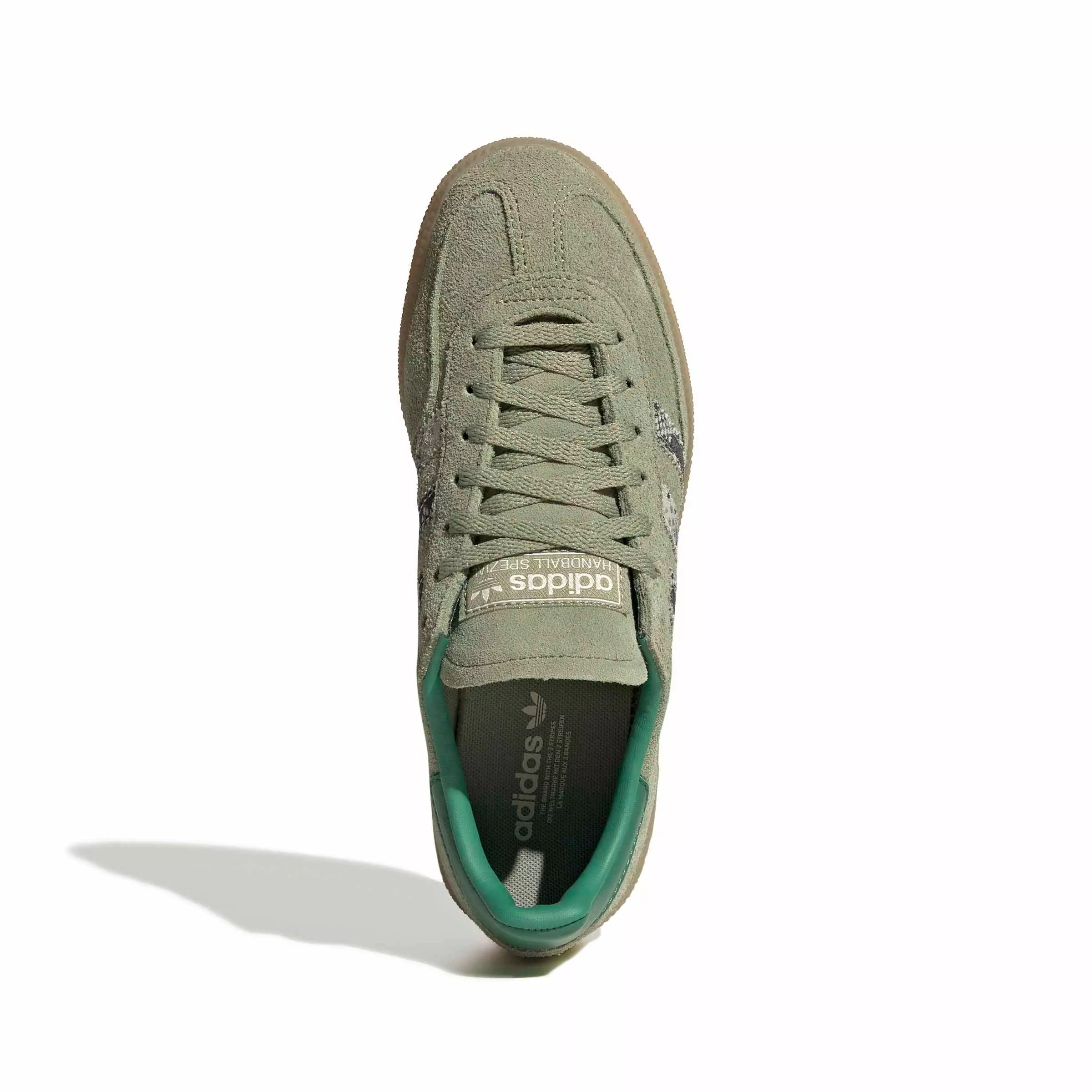 adidas Originals Handball Spezial "Tent Green/Linen Green/Blanch Green" Women's Shoe - GREEN/GREEN/GREEN
