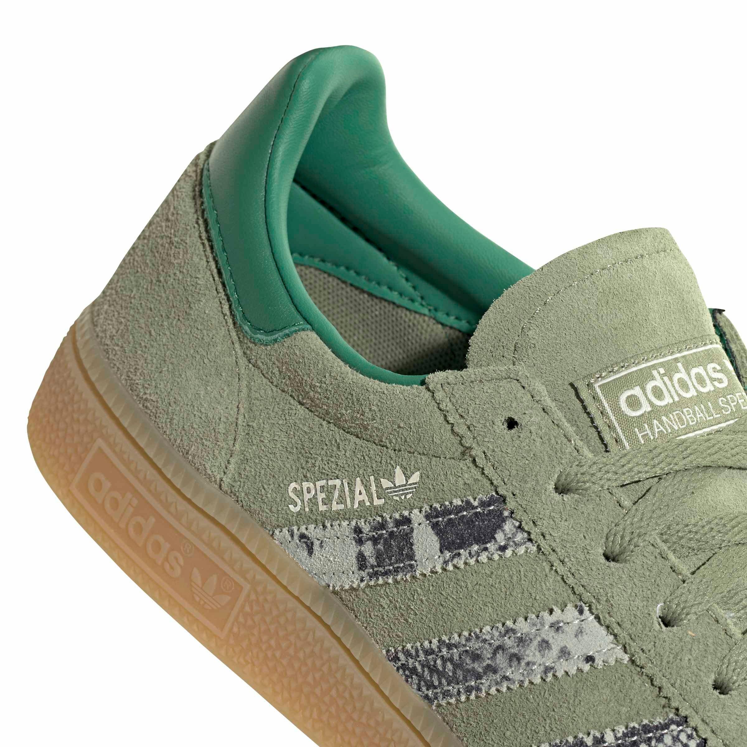 adidas Originals Handball Spezial "Tent Green/Linen Green/Blanch Green" Women's Shoe - GREEN/GREEN/GREEN