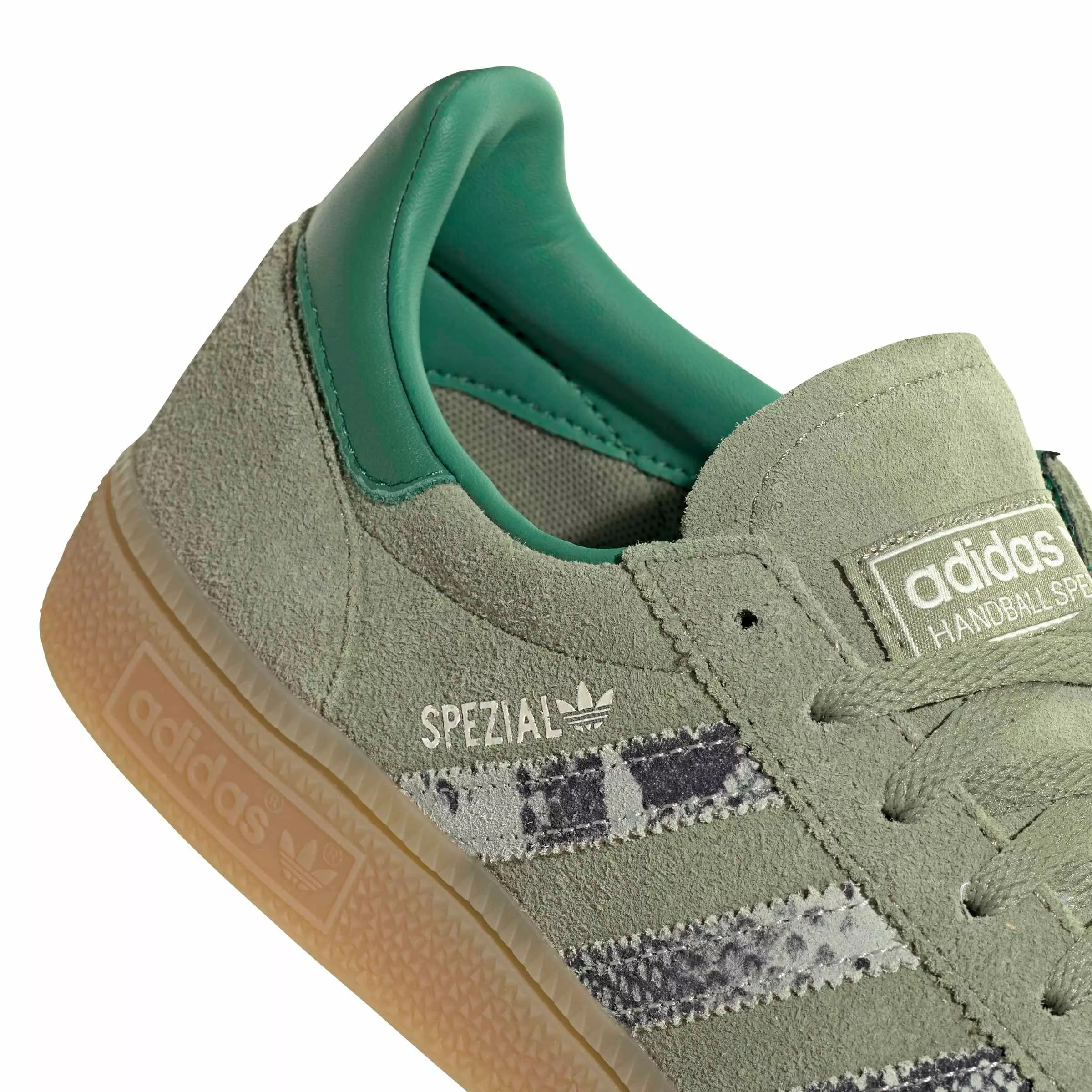 adidas Originals Handball Spezial "Tent Green/Linen Green/Blanch Green" Women's Shoe - GREEN/GREEN/GREEN