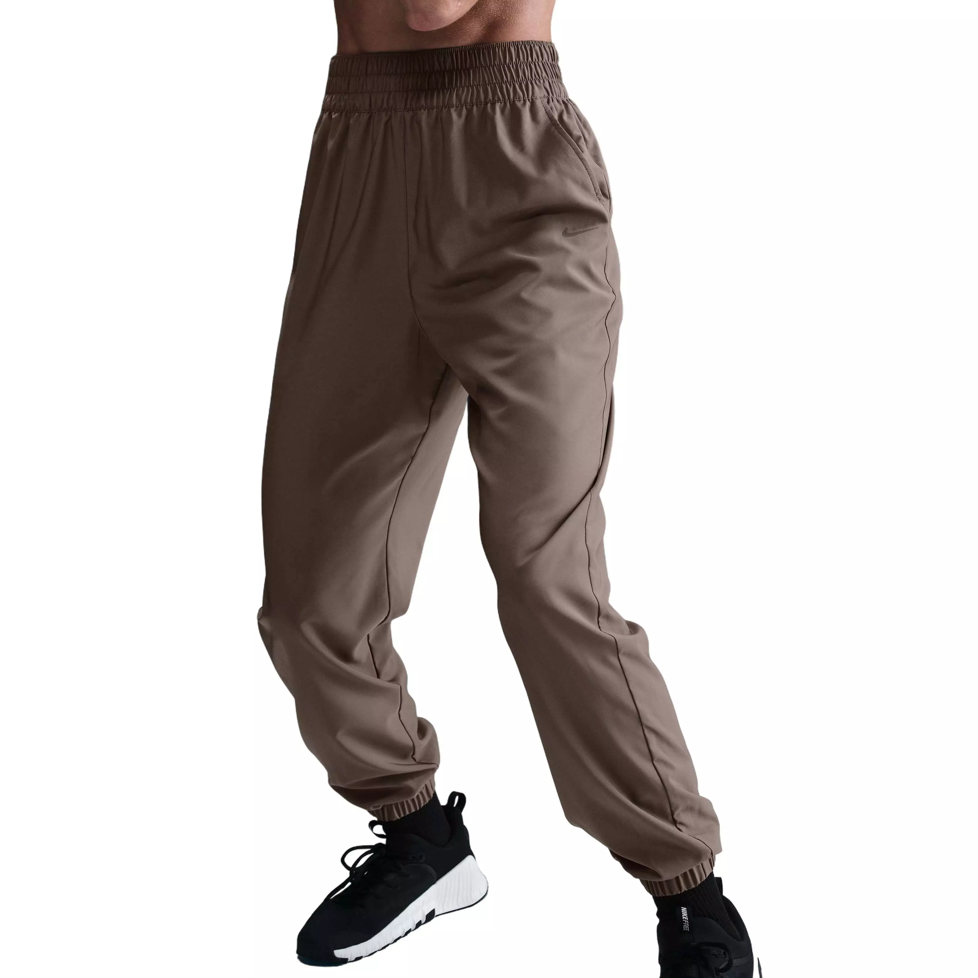 Nike Women's One Dri-FIT High-Waisted 7/8 Joggers - BROWN