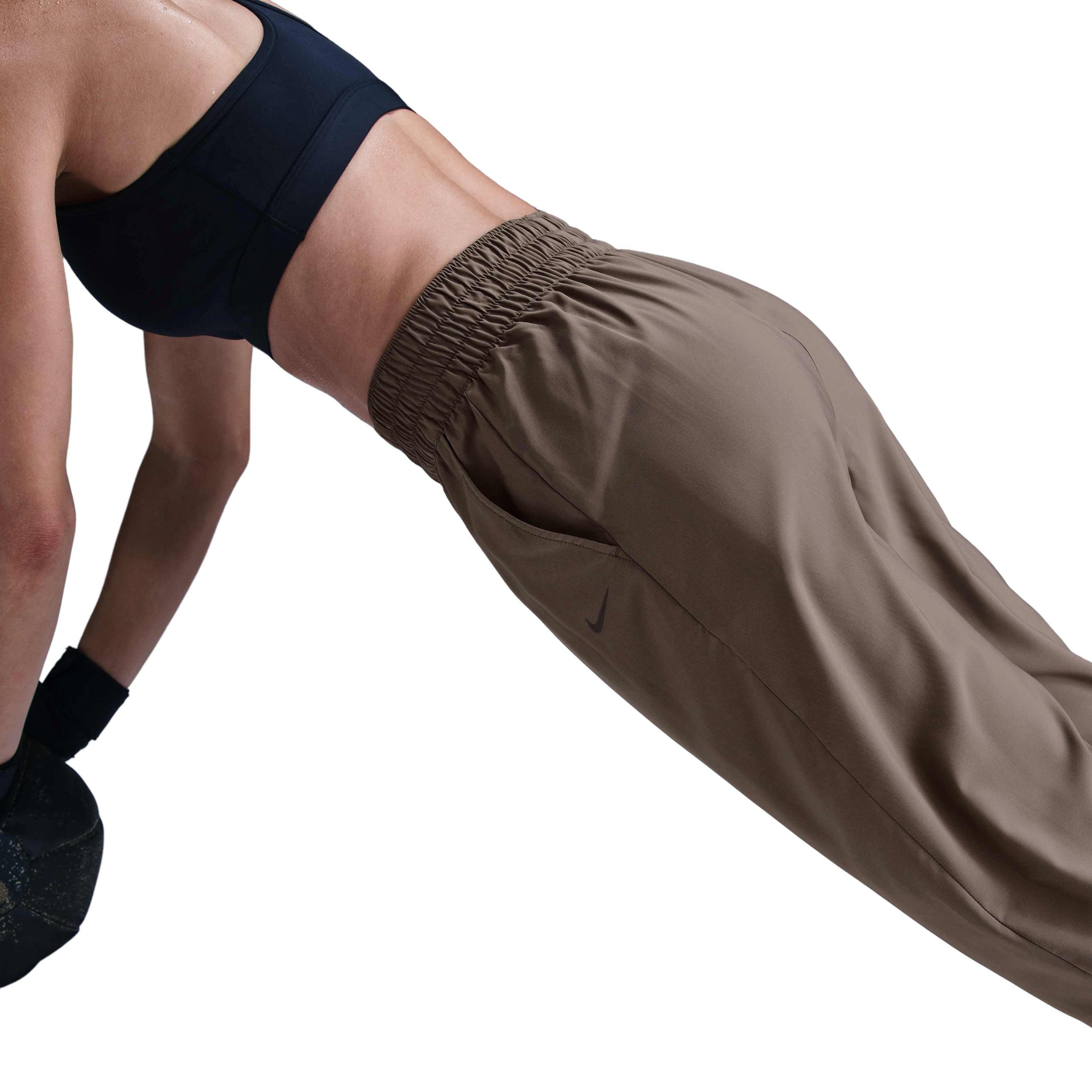 Nike Women's One Dri-FIT High-Waisted 7/8 Joggers - BROWN Thumbnail View 5