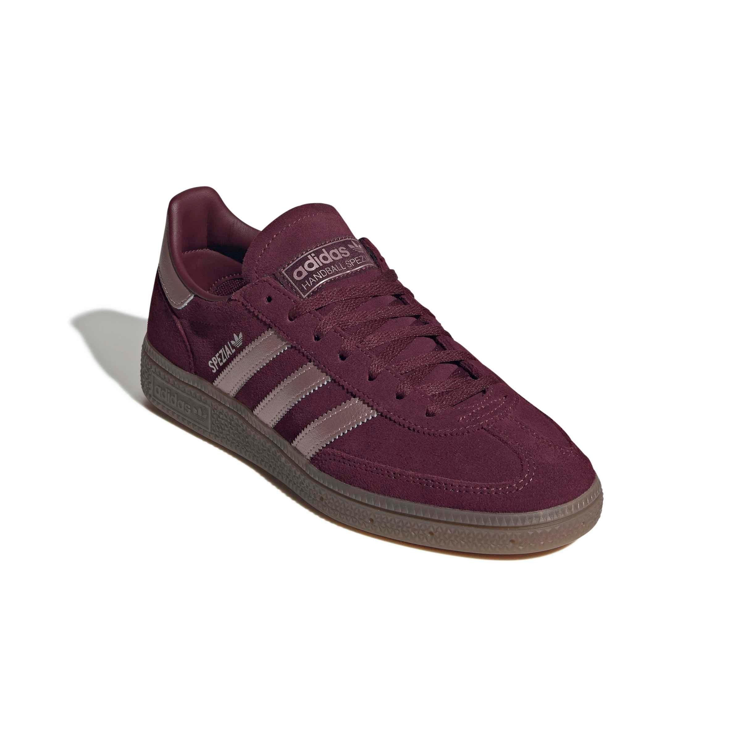 adidas Originals Handball Spezial "Maroon/Vapour Grey Metallic/Gum 5" Women's Shoe - MAROON/GREY/GUM