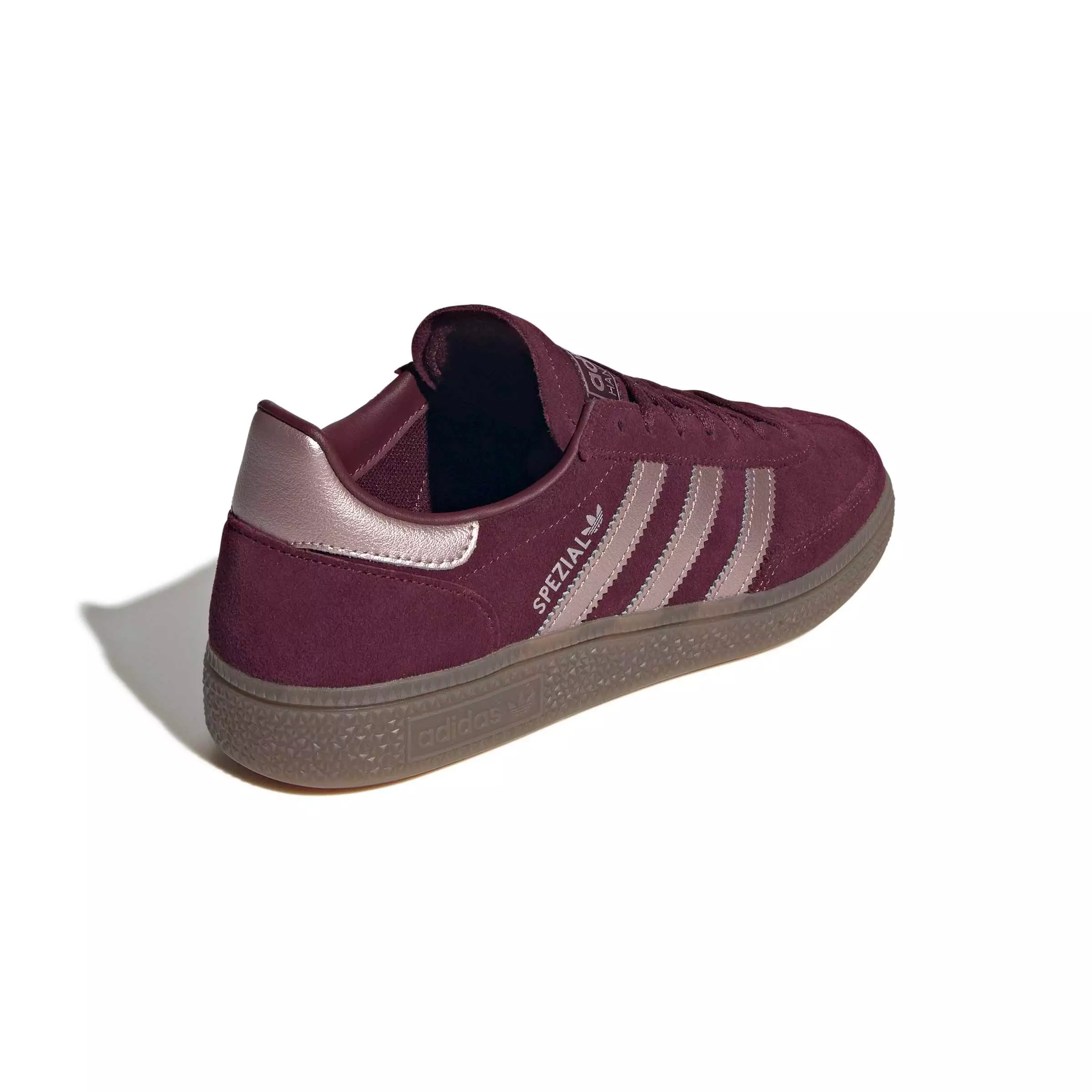 adidas Originals Handball Spezial "Maroon/Vapour Grey Metallic/Gum 5" Women's Shoe - MAROON/GREY/GUM