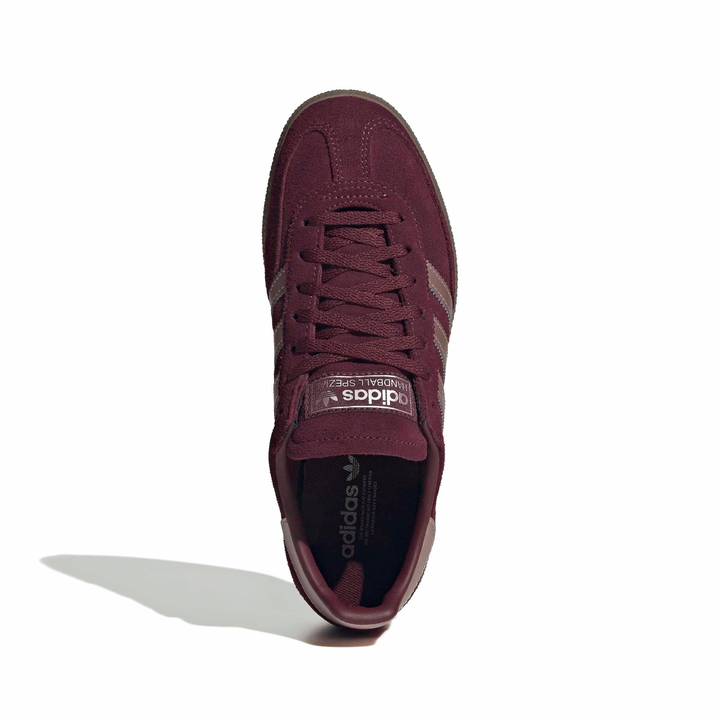 adidas Originals Handball Spezial "Maroon/Vapour Grey Metallic/Gum 5" Women's Shoe - MAROON/GREY/GUM