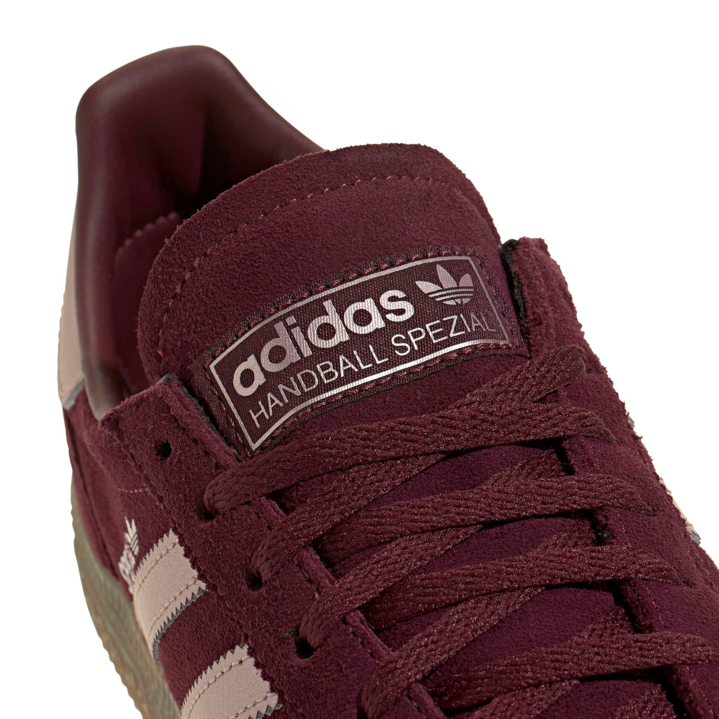 adidas Originals Handball Spezial "Maroon/Vapour Grey Metallic/Gum 5" Women's Shoe - MAROON/GREY/GUM
