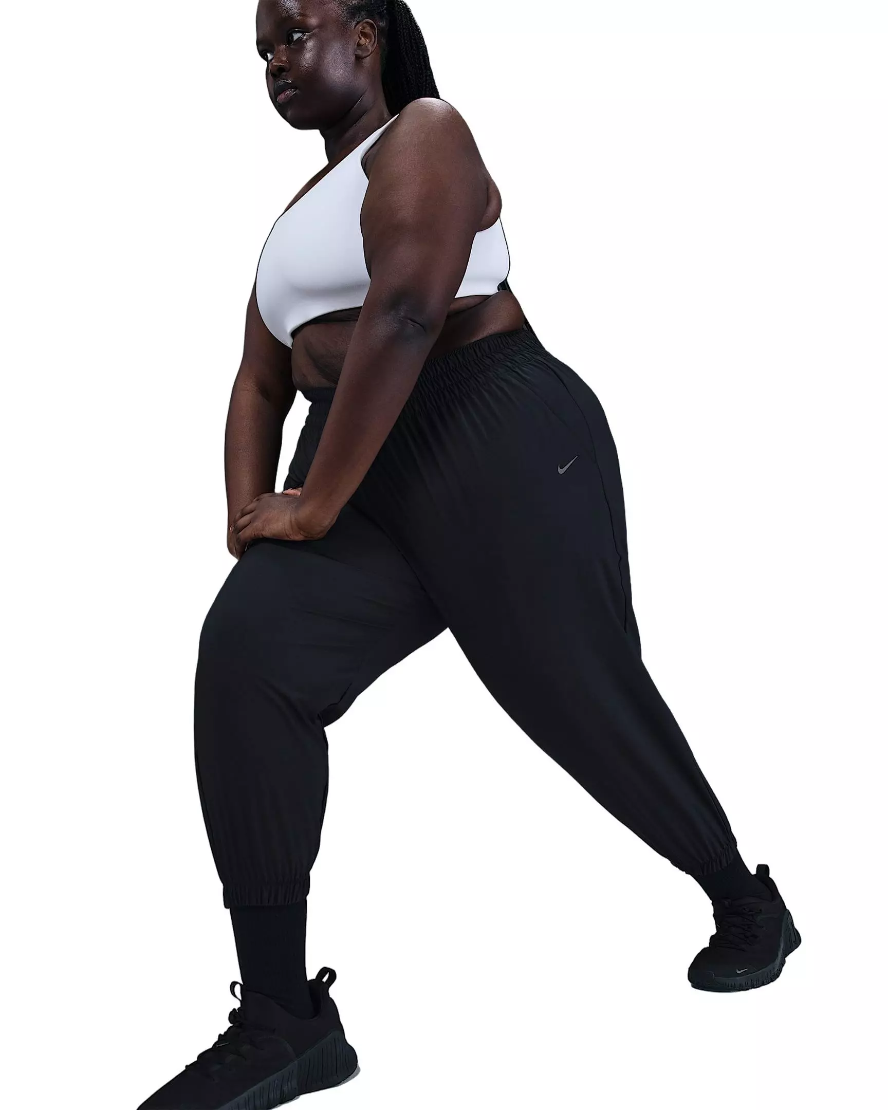 Nike Women's One High-Waisted Dri-FIT 7/8 Joggers -Black - BLACK