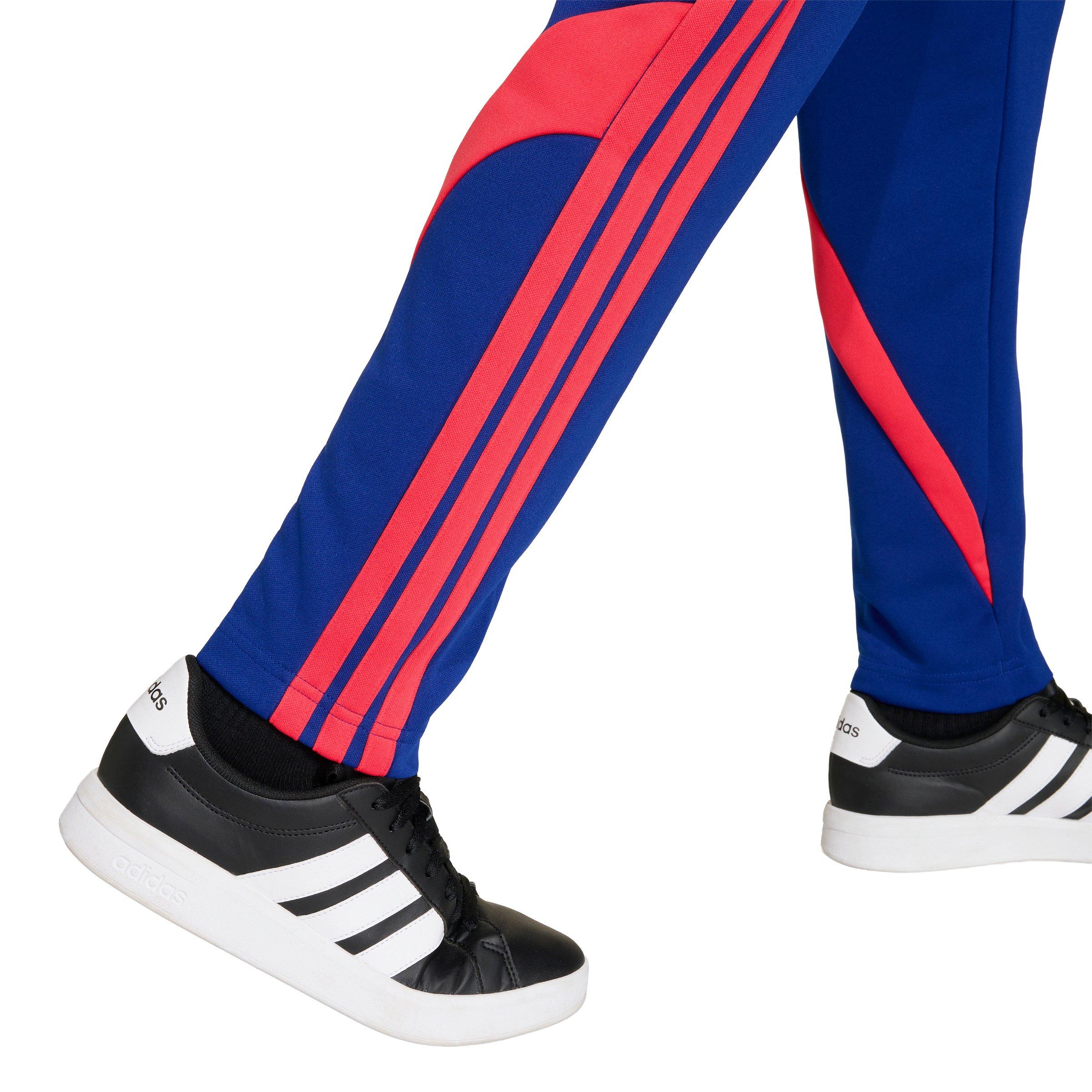 adidas Big Boys' House of Tiro Colors of Football High Waisted Wide Leg Pants - Blue/Red - BLUE/RED Thumbnail View 4