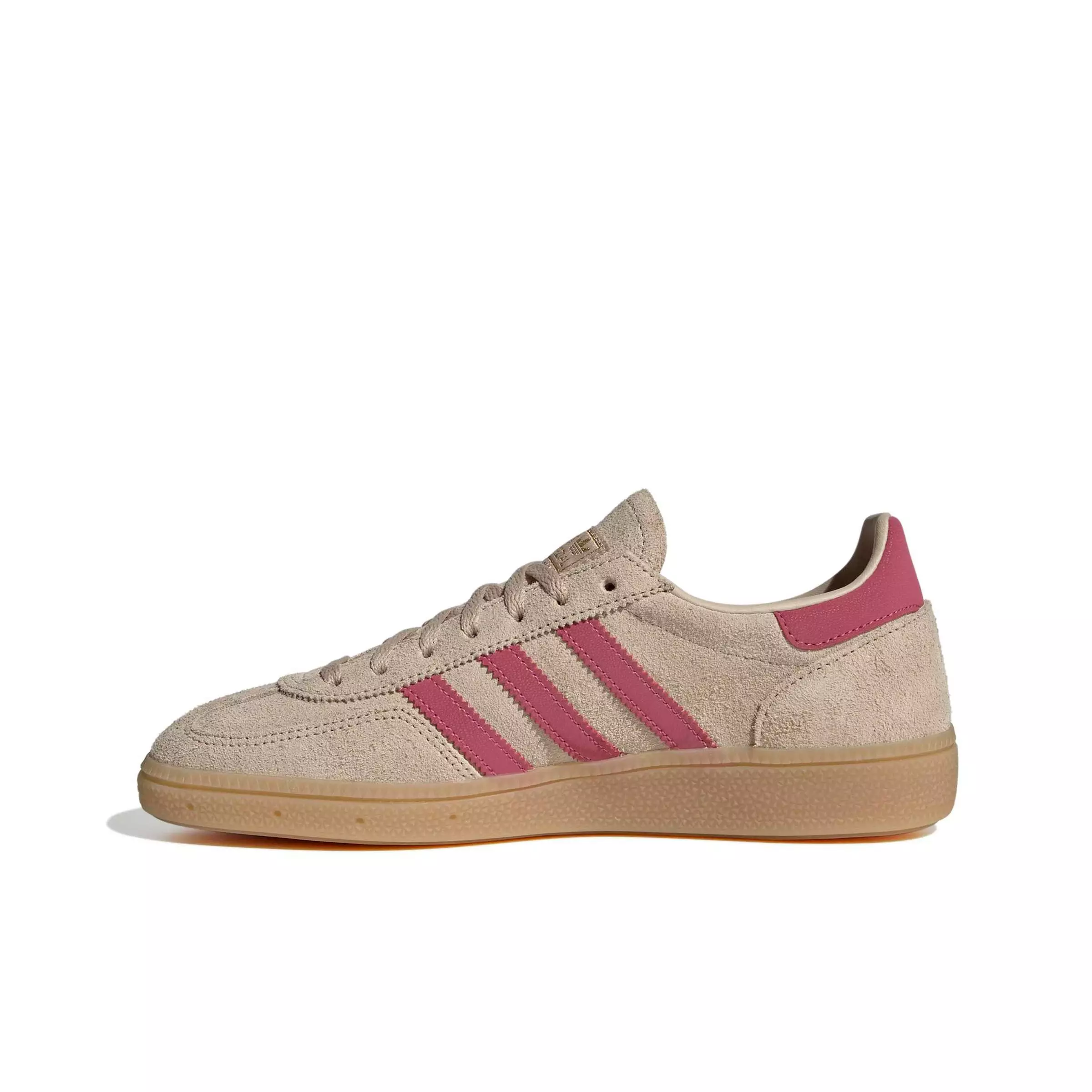 adidas Originals Handball Spezial "Magic Beige/Dual Magenta/Gold Metallic" Women's Shoe - BEIGE/MAGENTA/GOLD
