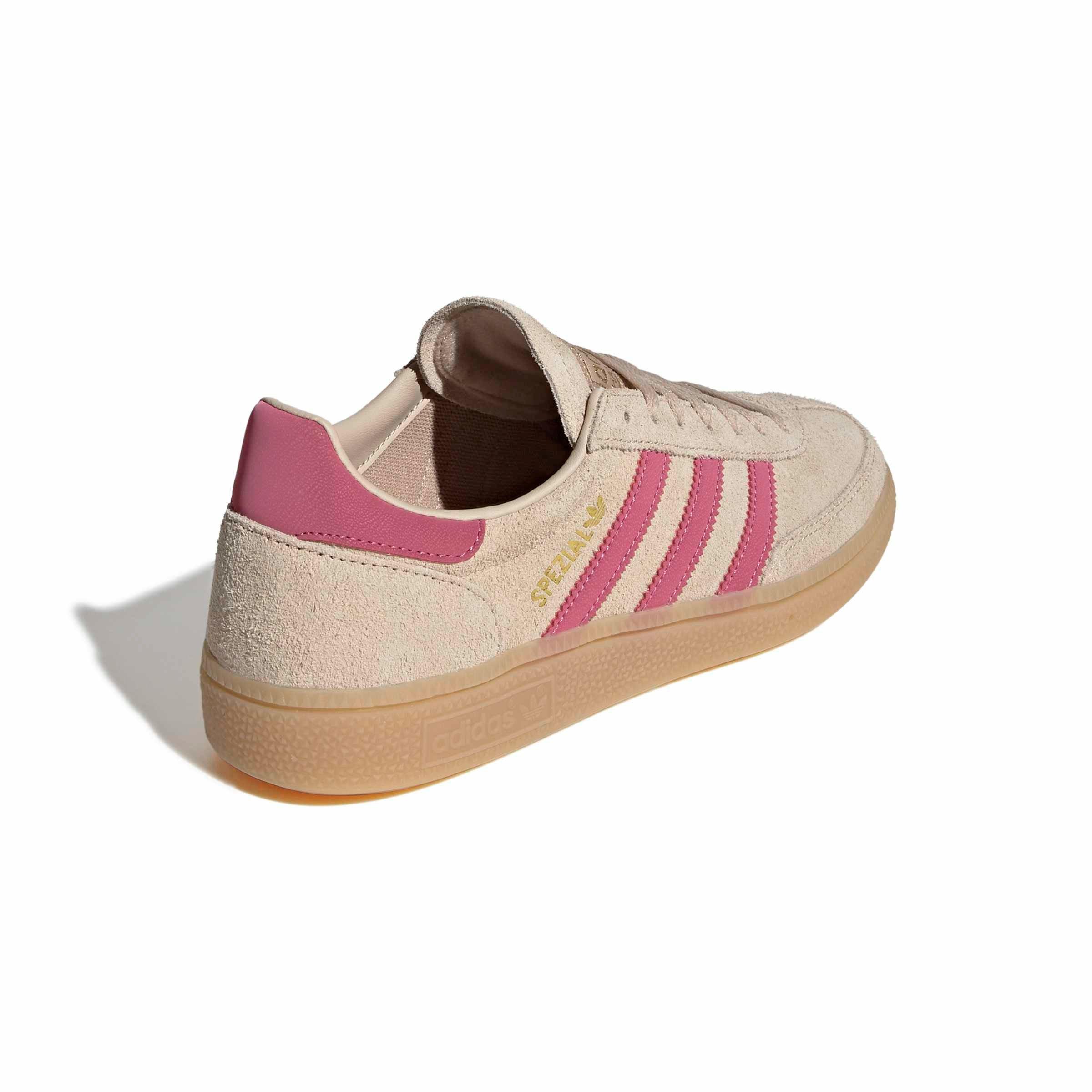 adidas Originals Handball Spezial "Magic Beige/Dual Magenta/Gold Metallic" Women's Shoe - BEIGE/MAGENTA/GOLD
