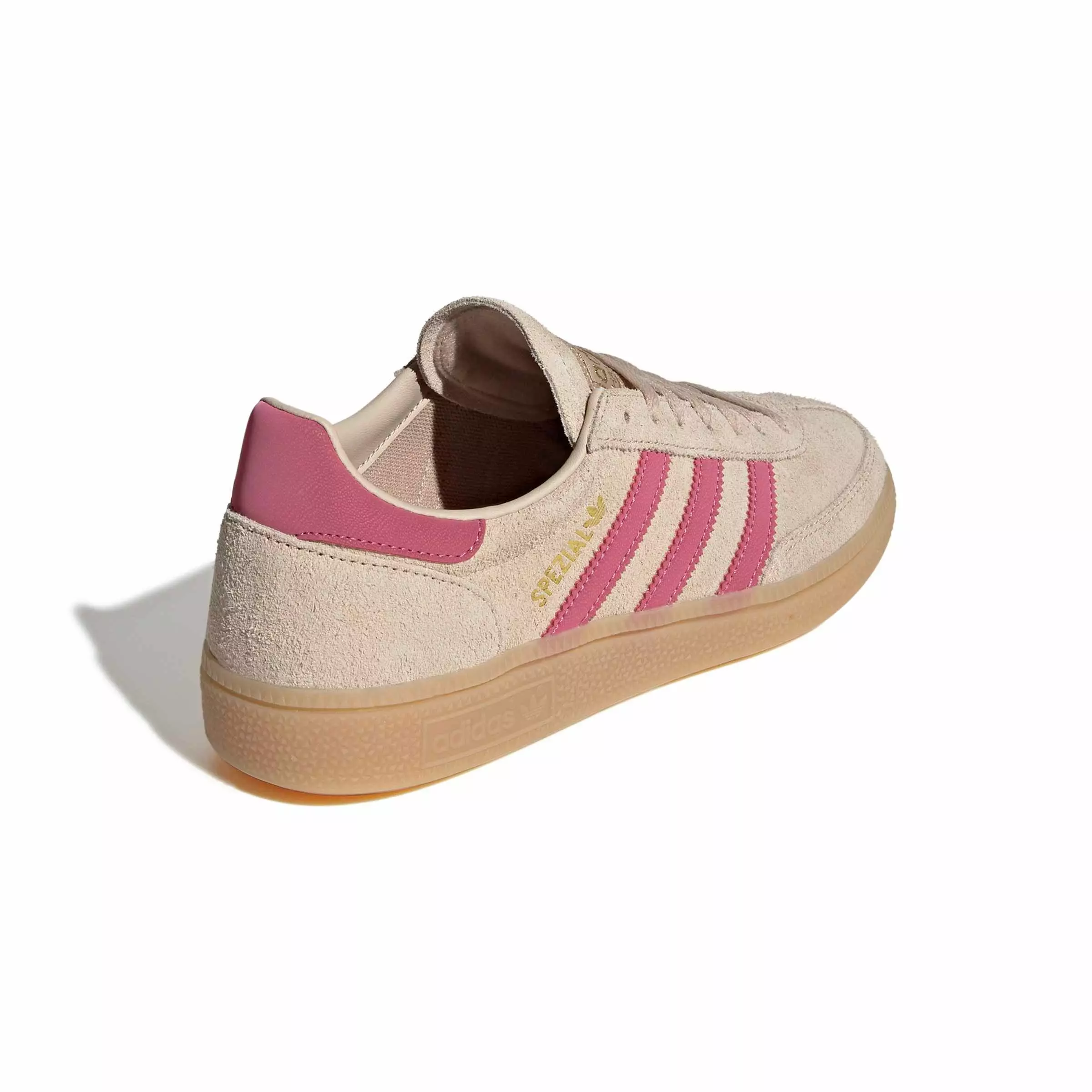 adidas Originals Handball Spezial "Magic Beige/Dual Magenta/Gold Metallic" Women's Shoe - BEIGE/MAGENTA/GOLD