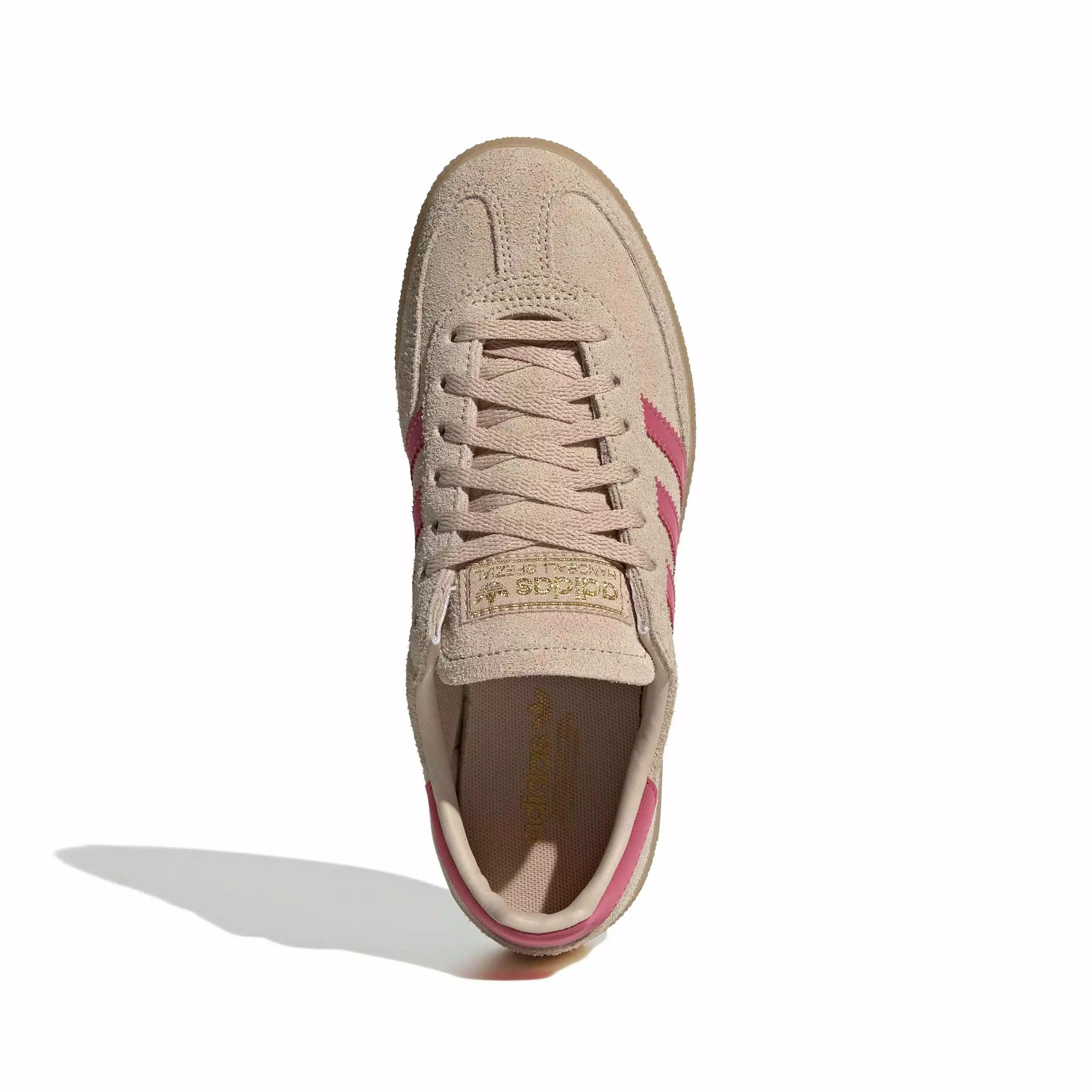 adidas Originals Handball Spezial "Magic Beige/Dual Magenta/Gold Metallic" Women's Shoe - BEIGE/MAGENTA/GOLD