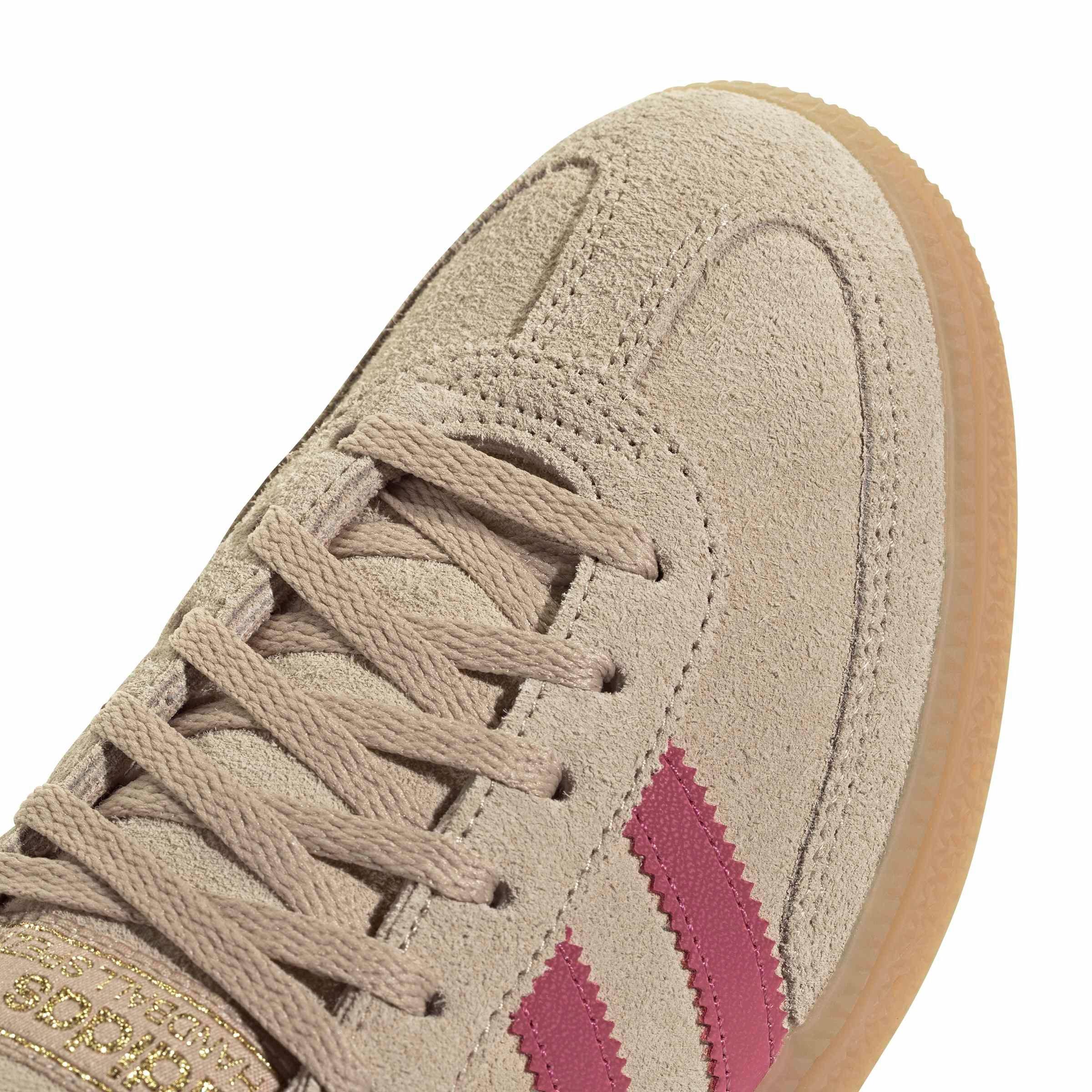 adidas Originals Handball Spezial "Magic Beige/Dual Magenta/Gold Metallic" Women's Shoe - BEIGE/MAGENTA/GOLD