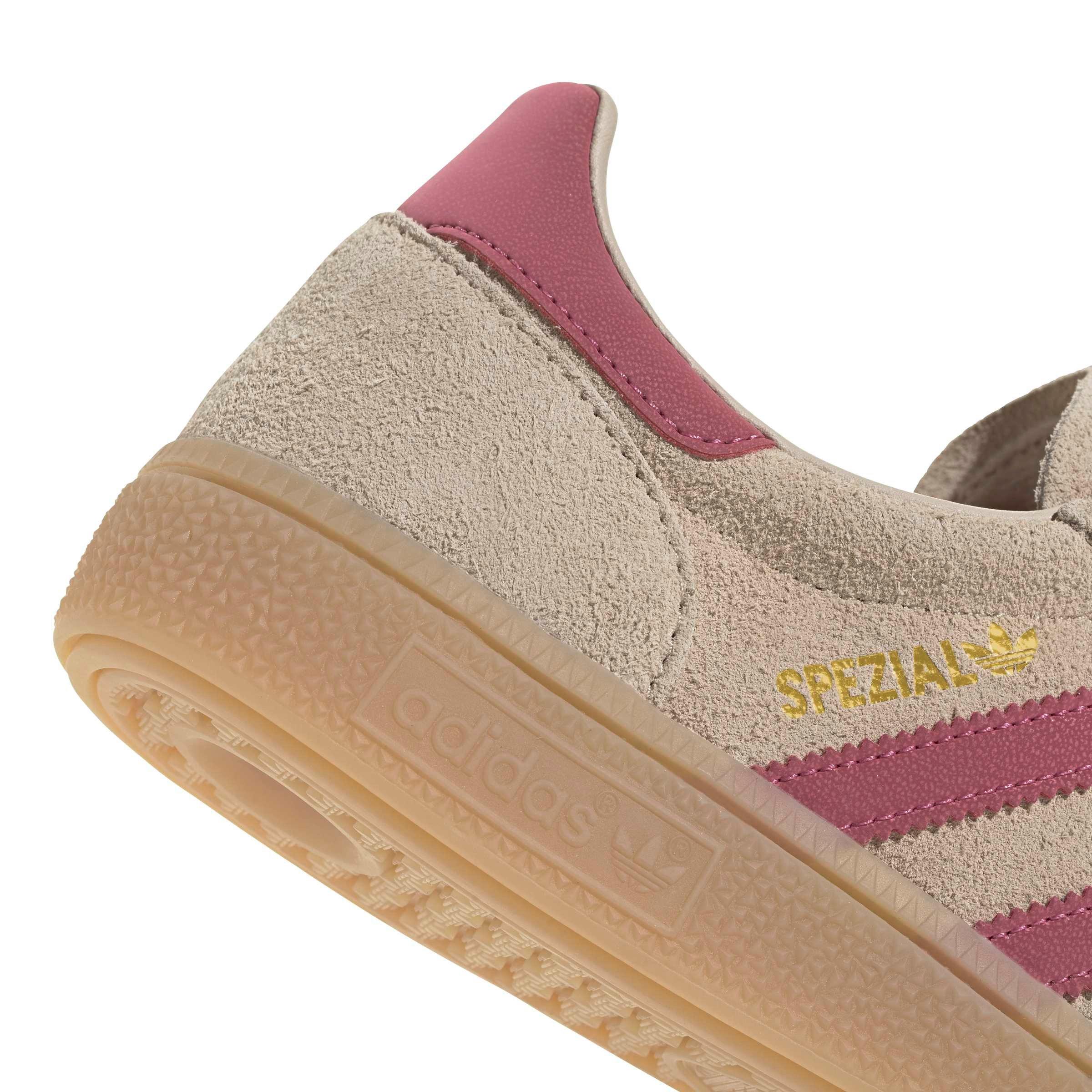 adidas Originals Handball Spezial "Magic Beige/Dual Magenta/Gold Metallic" Women's Shoe - BEIGE/MAGENTA/GOLD