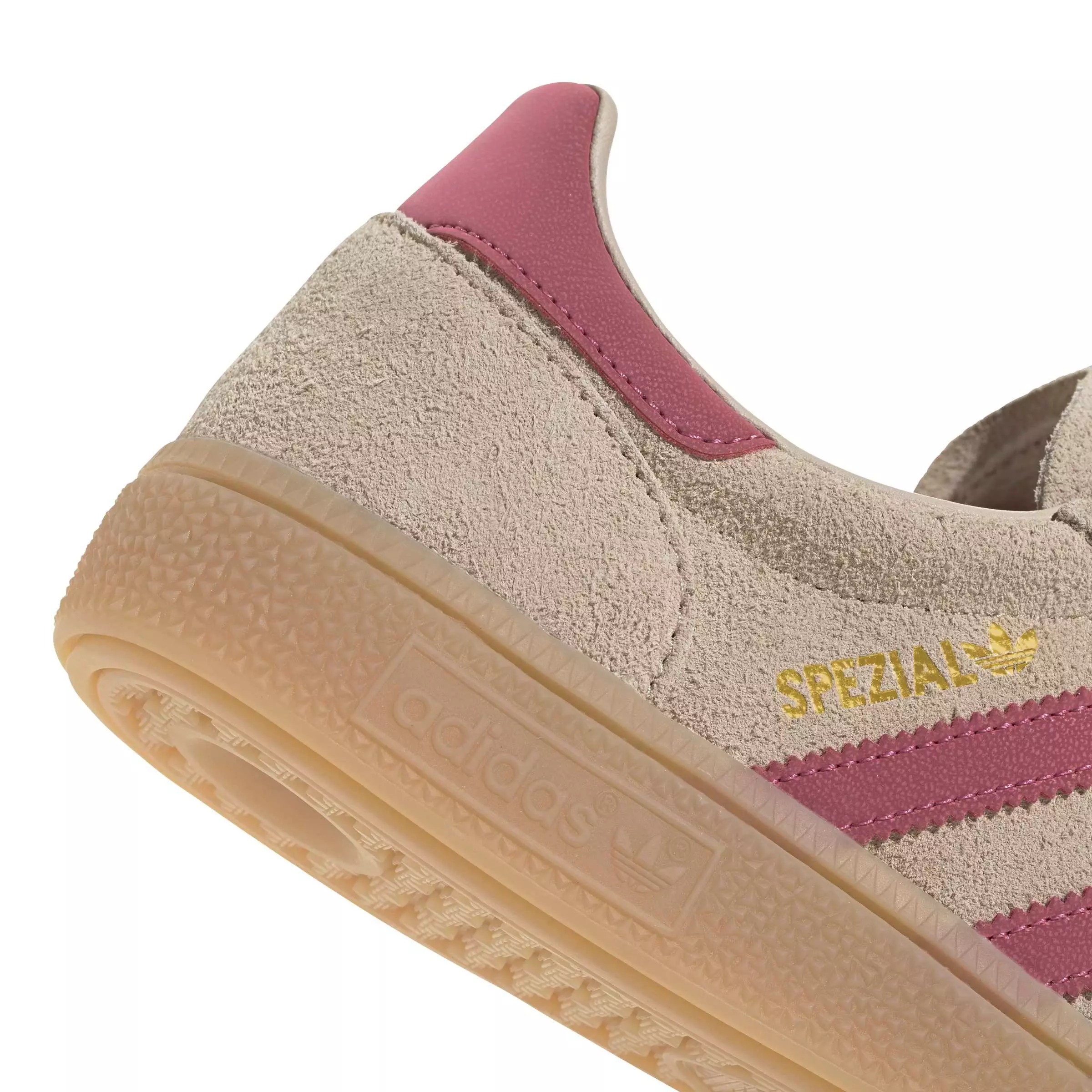adidas Originals Handball Spezial "Magic Beige/Dual Magenta/Gold Metallic" Women's Shoe - BEIGE/MAGENTA/GOLD
