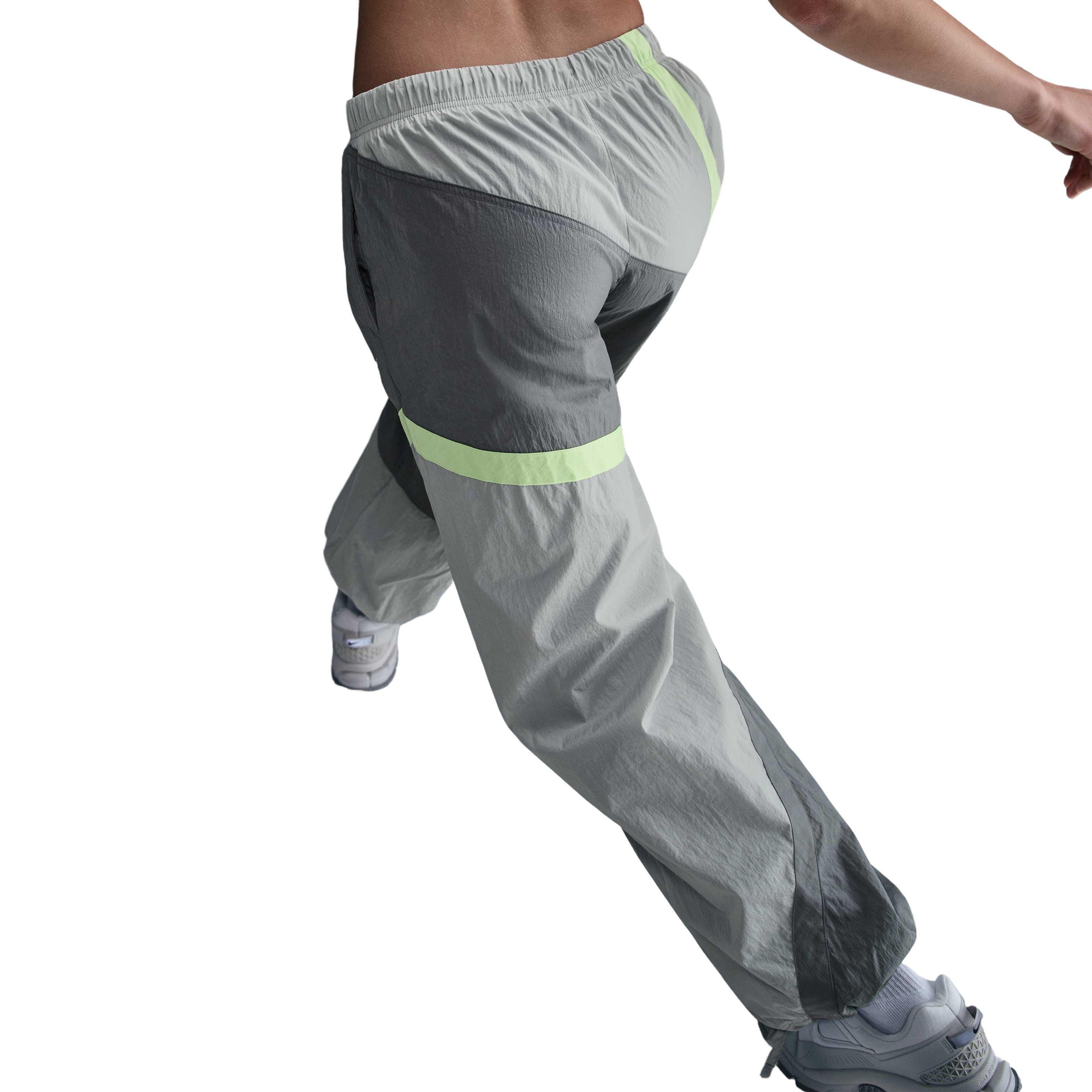 Nike Women's Sportswear Street Woven Loose Mid-Rise Open-Hem Pants - GREY Thumbnail View 4