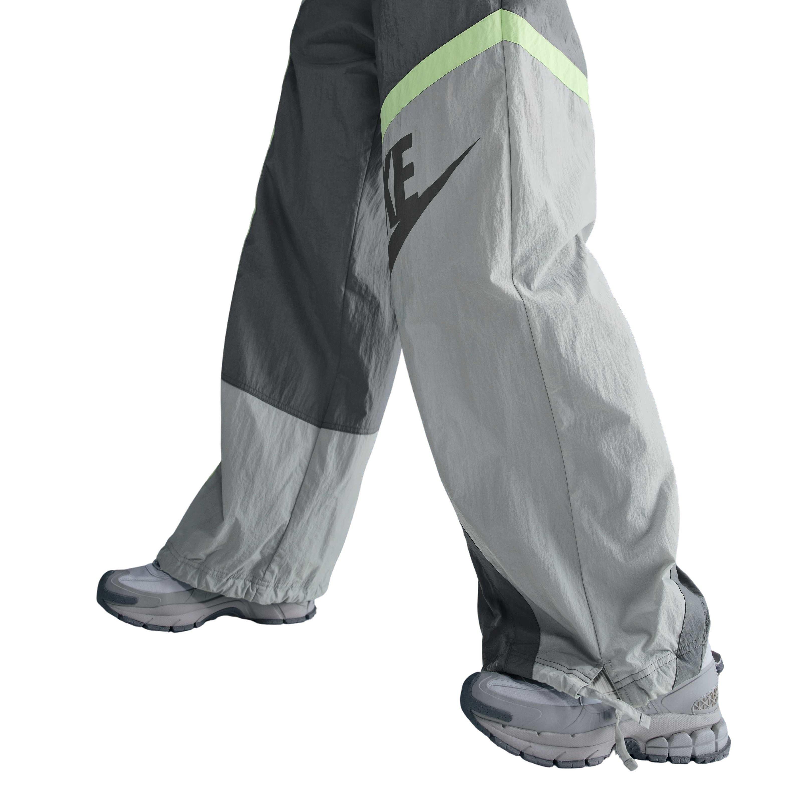 Nike Women's Sportswear Street Woven Loose Mid-Rise Open-Hem Pants - GREY Thumbnail View 6