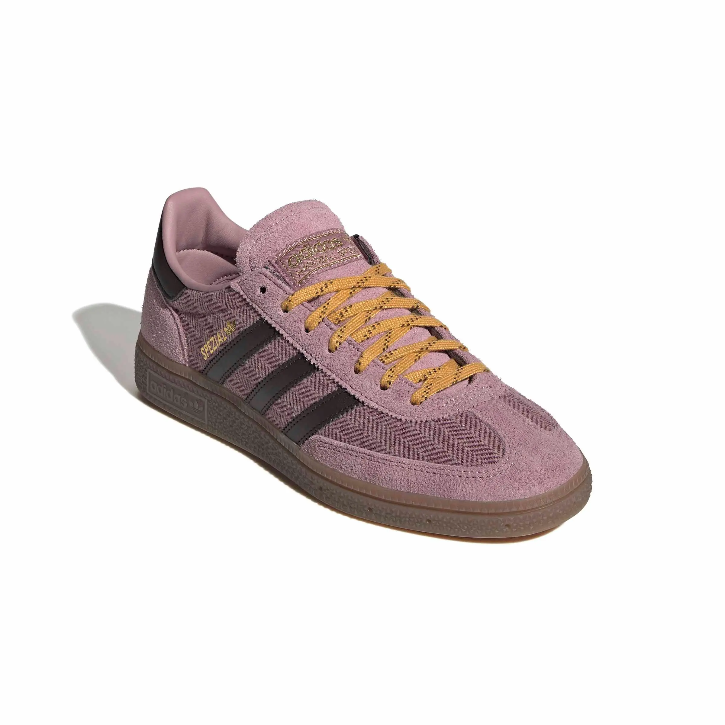 adidas Originals Handball Spezial "Magic Mauve/Aurora Coffee/Preloved Yellow" Women's Shoe - MAUVE/COFFEE/YELLOW
