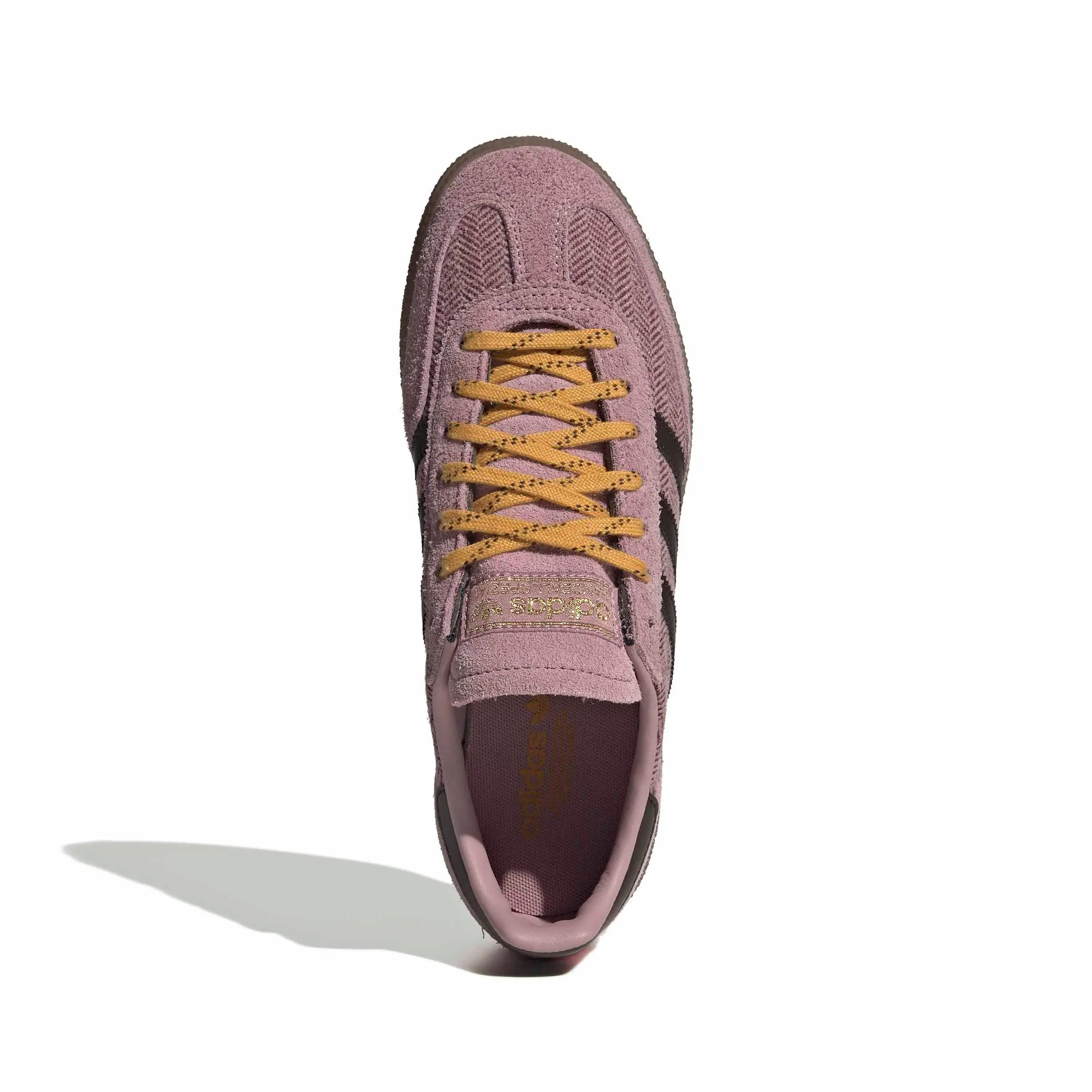 adidas Originals Handball Spezial "Magic Mauve/Aurora Coffee/Preloved Yellow" Women's Shoe - MAUVE/COFFEE/YELLOW