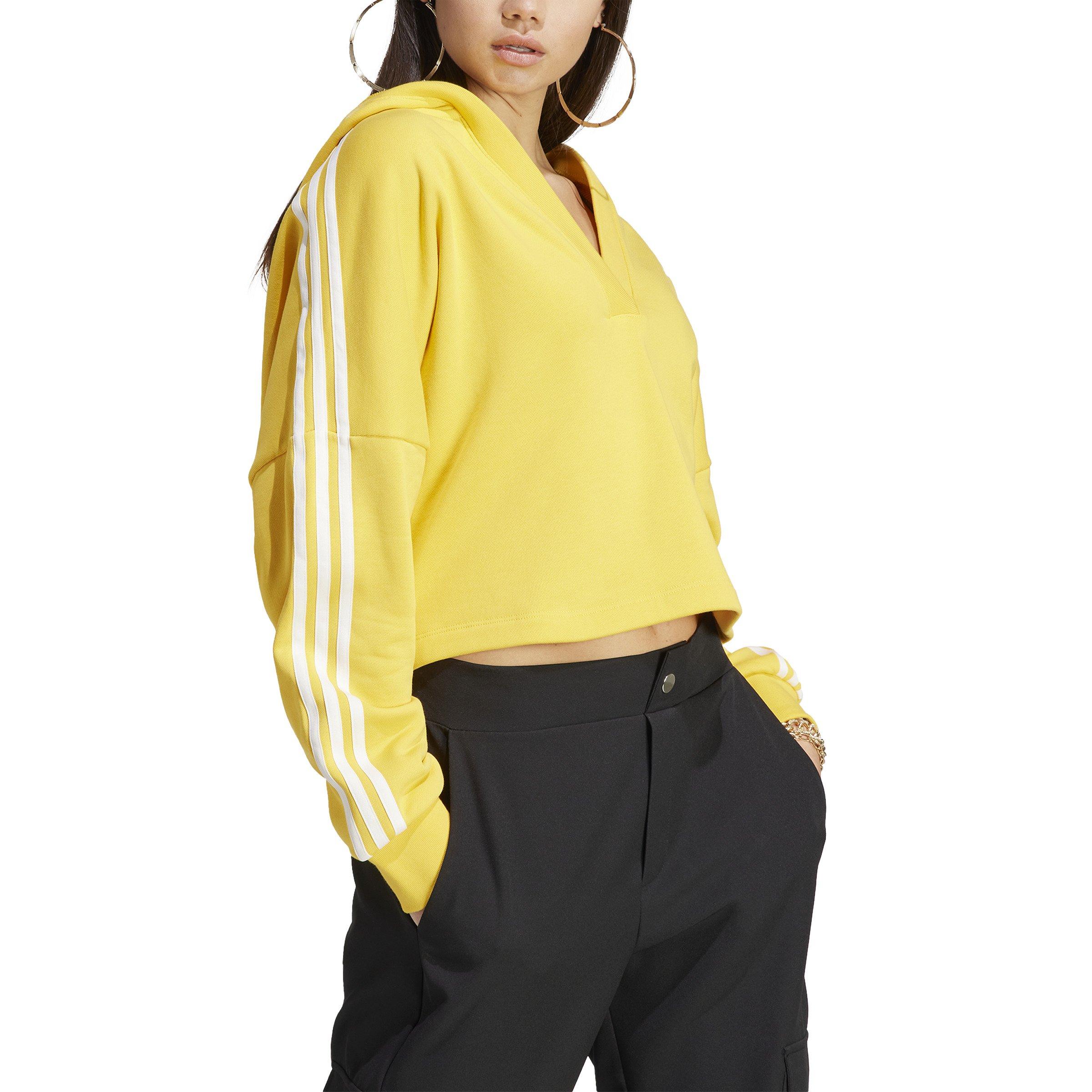 Adidas cropped shop hoodie yellow