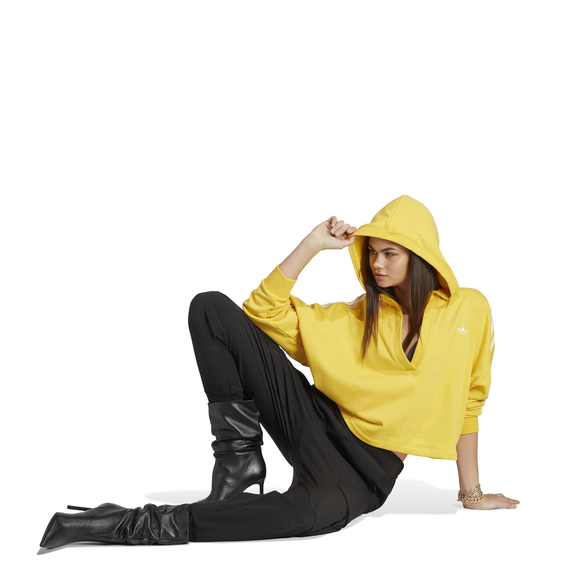 Adidas cropped sales hoodie yellow