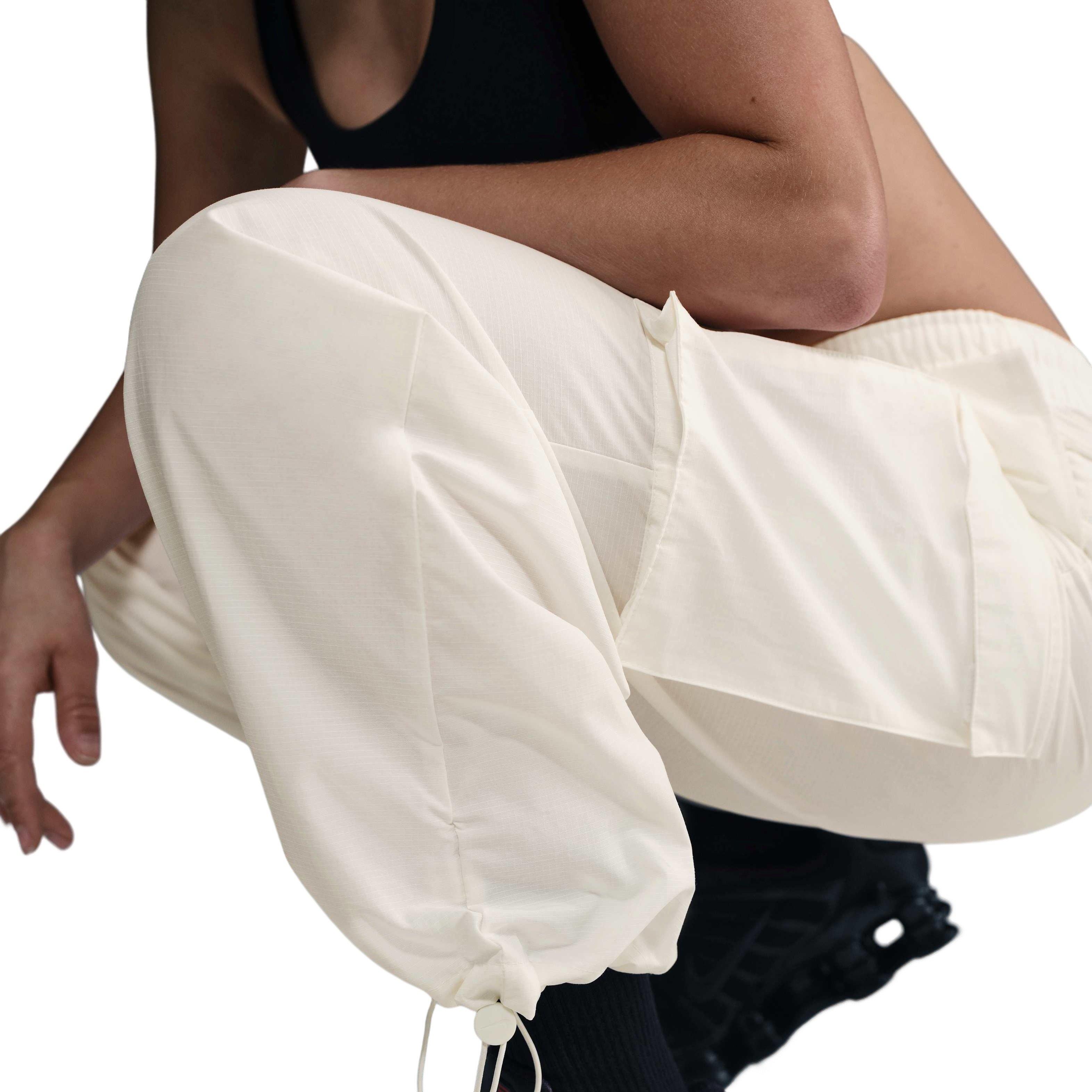 Nike Women's Sportswear Everything Woven Mid-Rise Cargo Pants - White - WHITE Thumbnail View 6